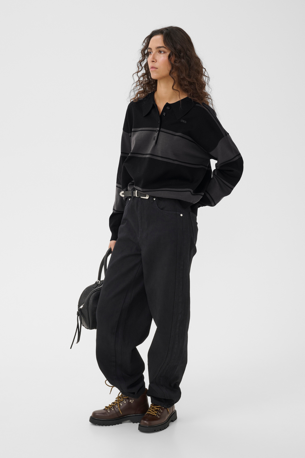 MAWI HW BALLON JEANS - ZWART GEWASSEN