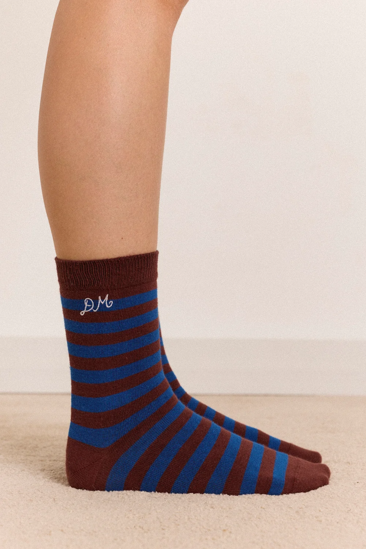 LOT DE 2 PAIRES DE CHAUSSETTES - RAYURES CHOCOLAT ASSORTIES