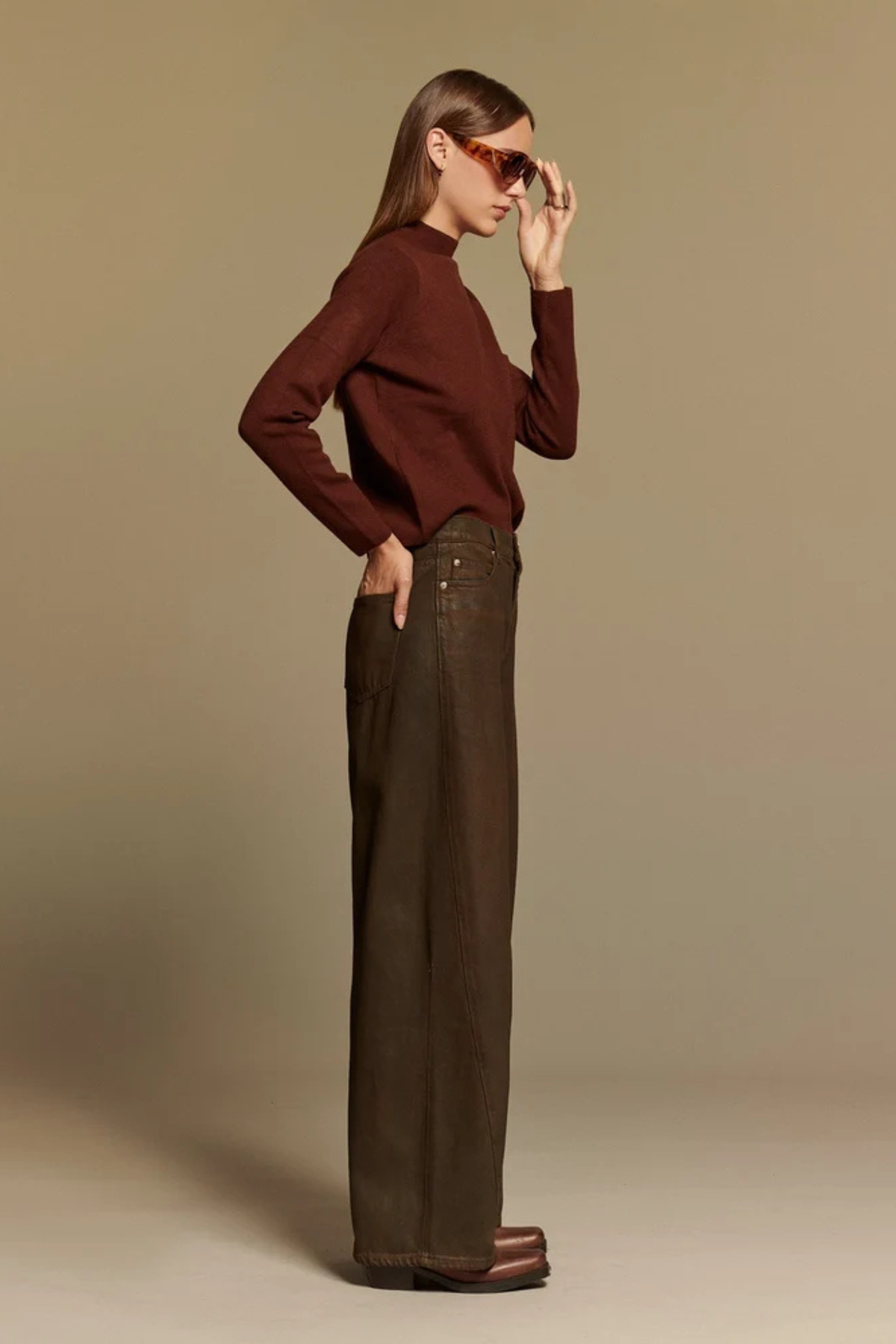 JEAN ORSON DENIM BRILLANT - MOKA