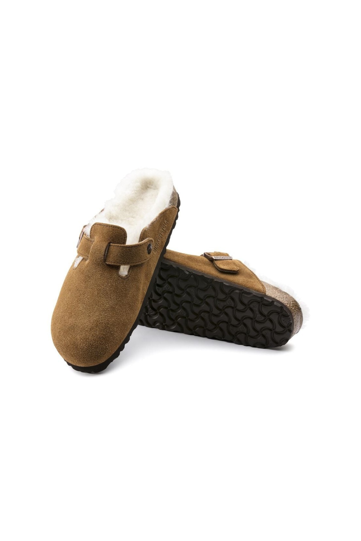 BOSTON VL/SHEARLING DAMES SANDALEN - MINK