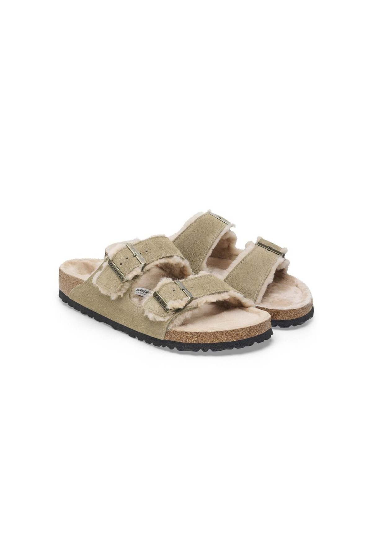 ARIZONA SHEARLING WOMEN SANDALS - TAUPE
