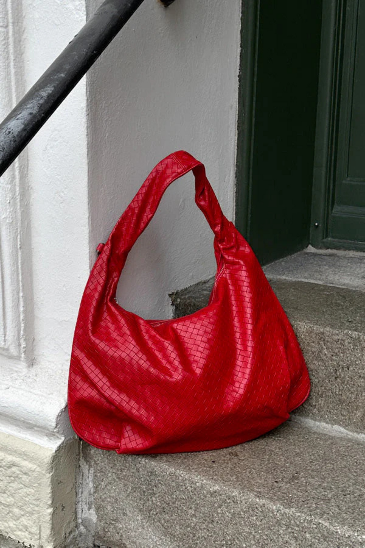 PEONY HOBO BAG - RED