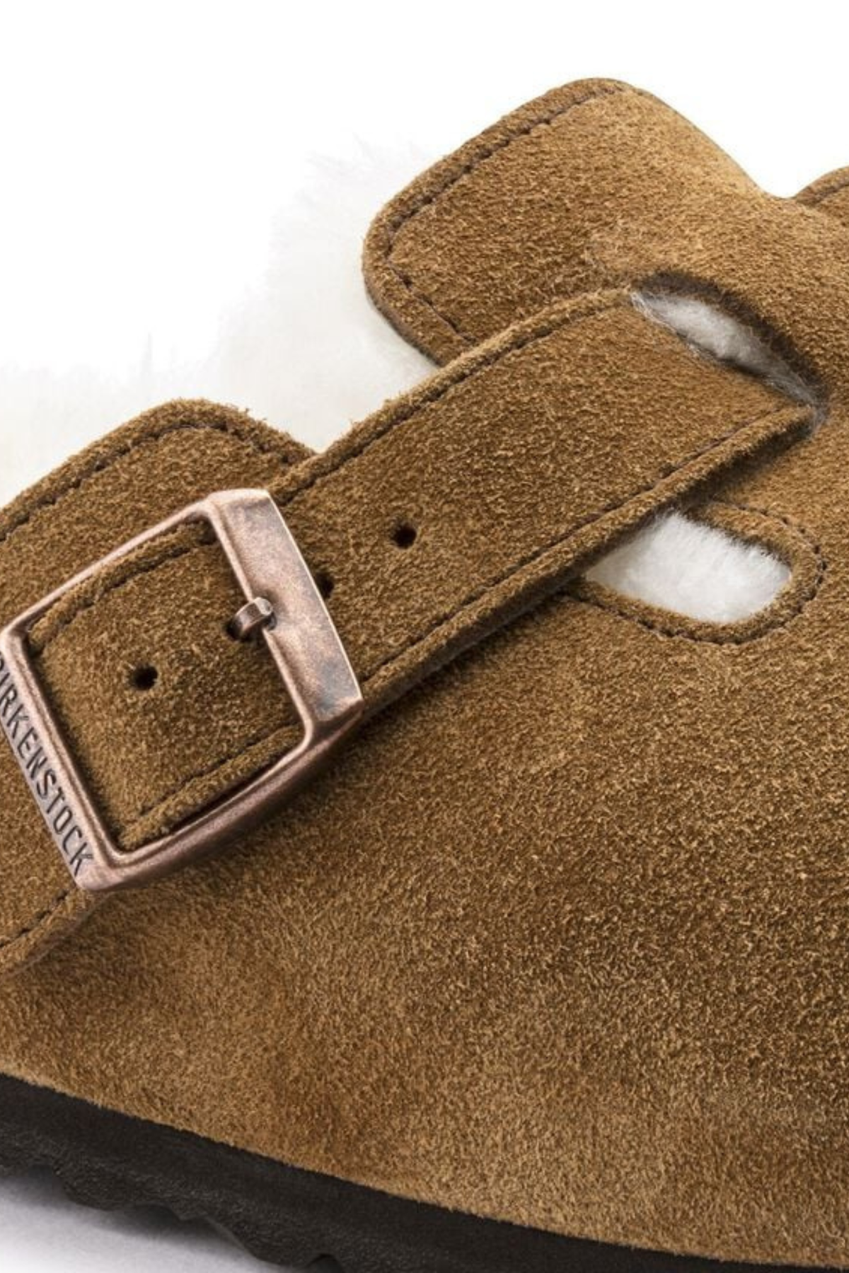 BOSTON VL/SHEARLING DAMES SANDALEN - MINK