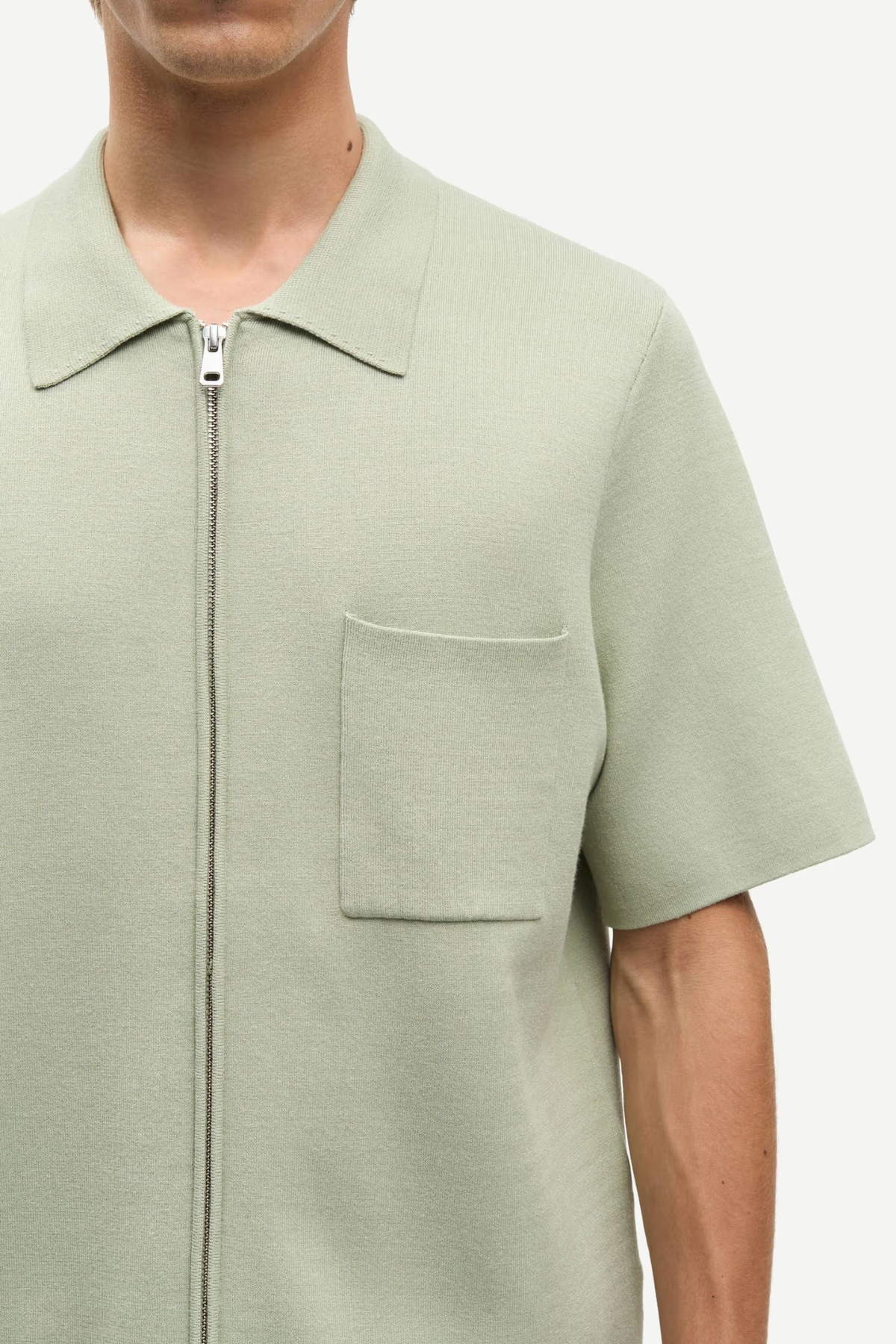 CHEMISE ZIPPÉE RICO - VERT SAUGE