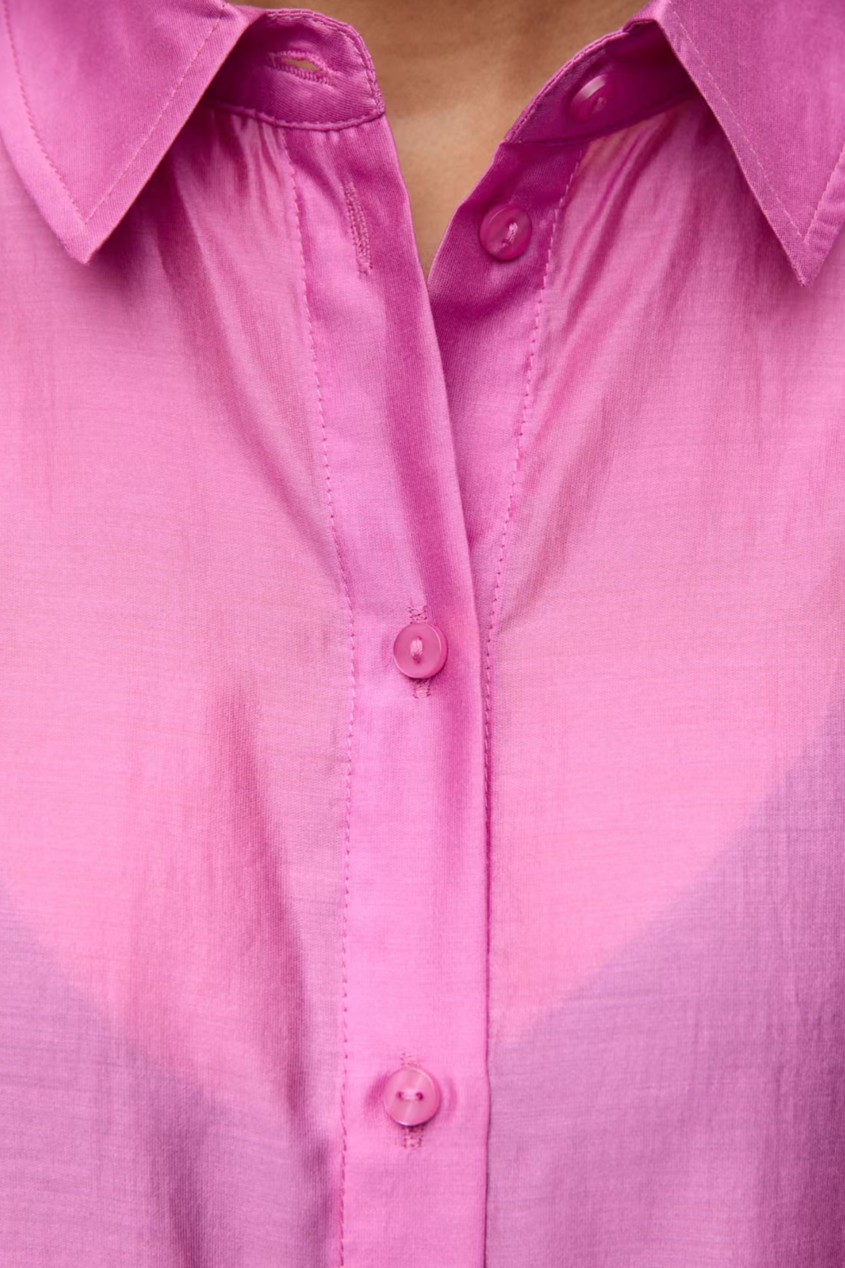 WEB LS KORT OVERHEMD - PINK CARNATION