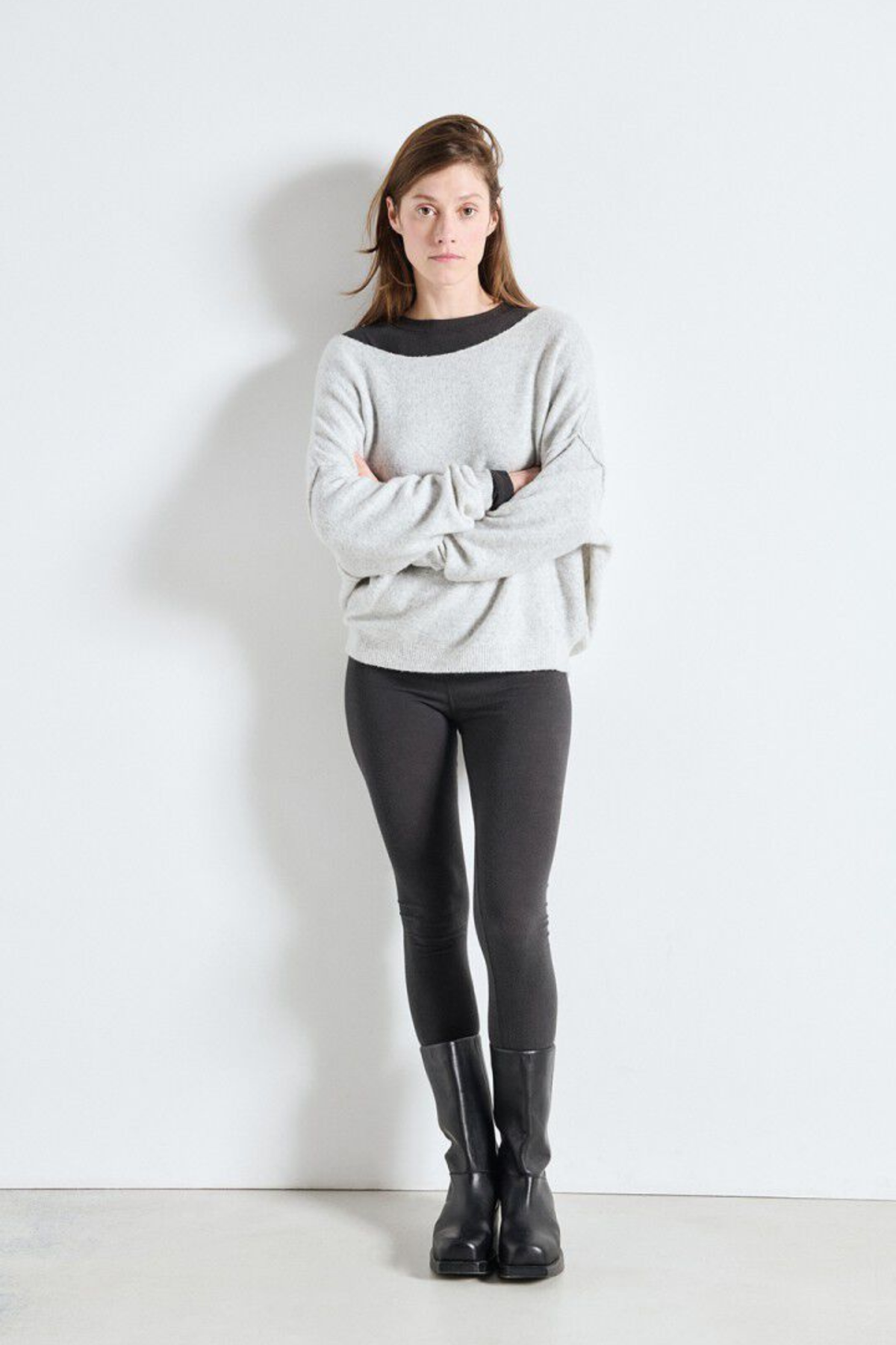 PULL DAMSVILLE - GRIS CHINÉ