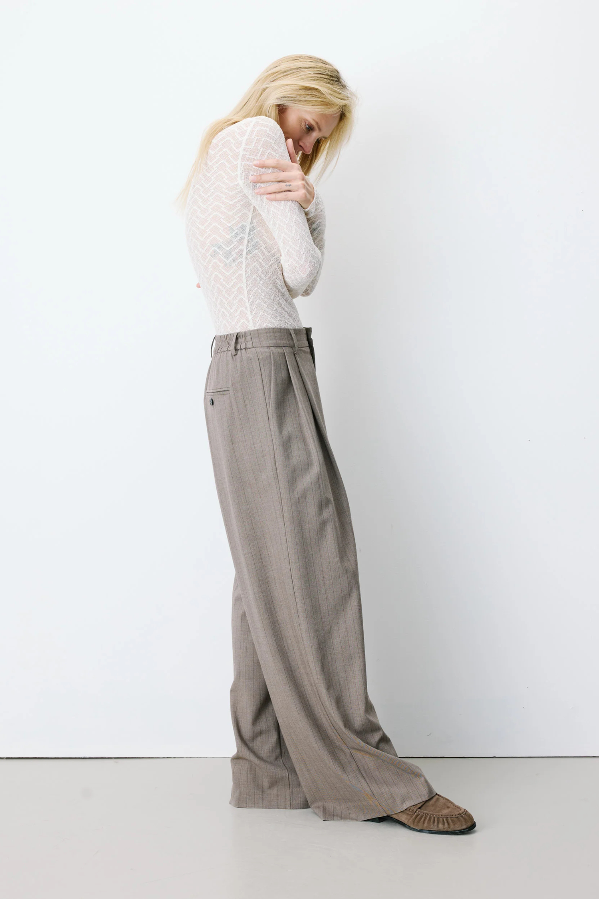 ARDOISE BROEK - GESTREEPT