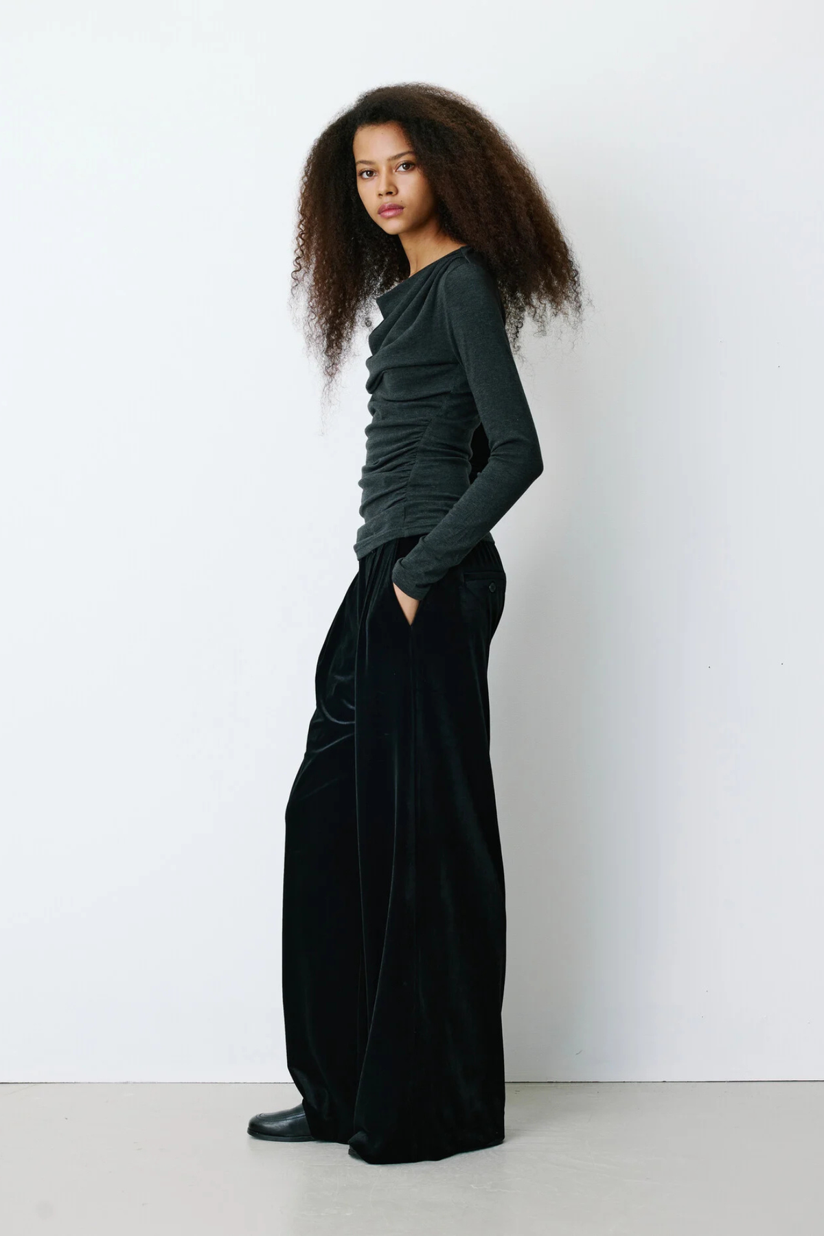 BISCOTTE TOP - ANTHRACITE