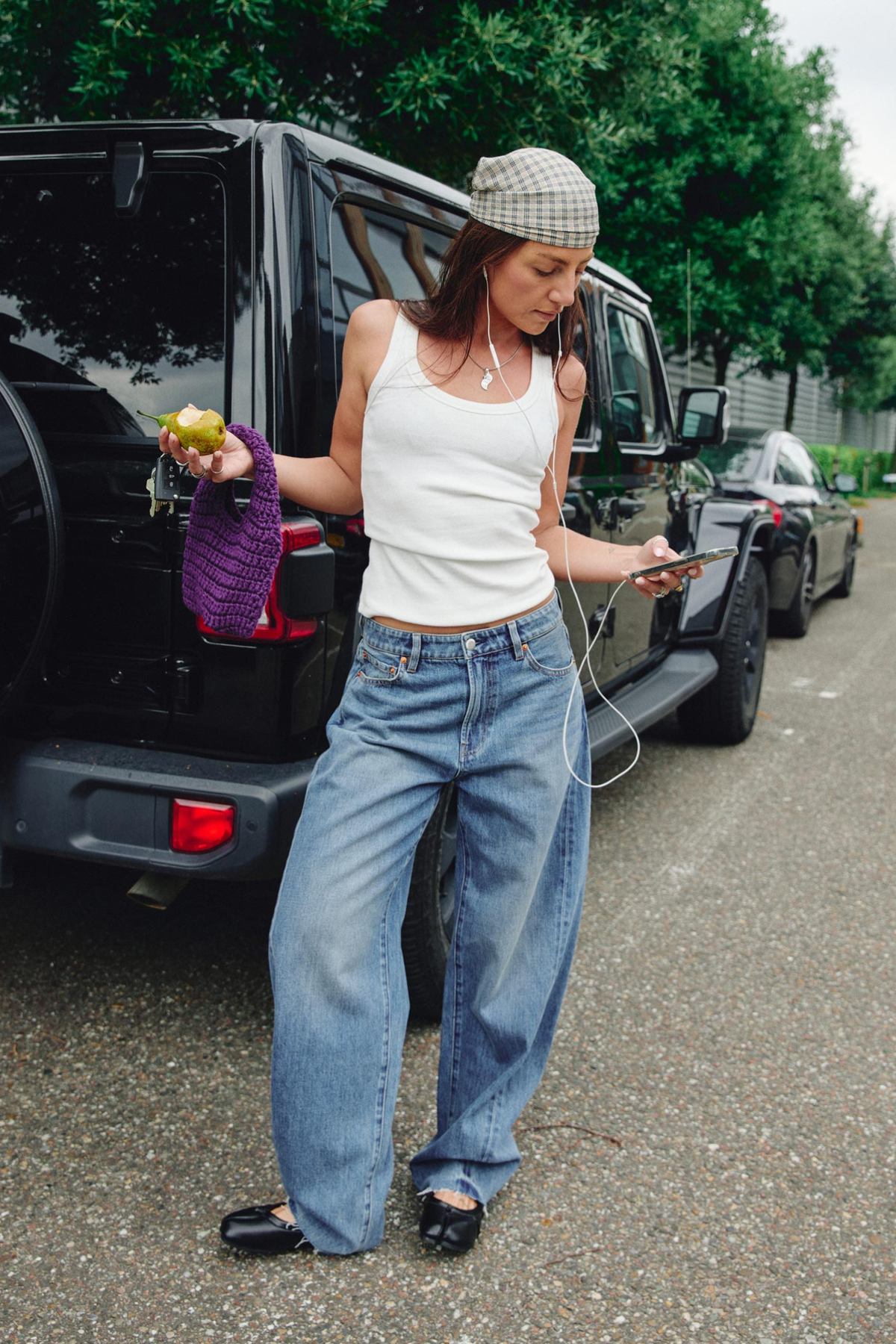 SUPER BARREL FIT JEANS - MIDDENBLAUW