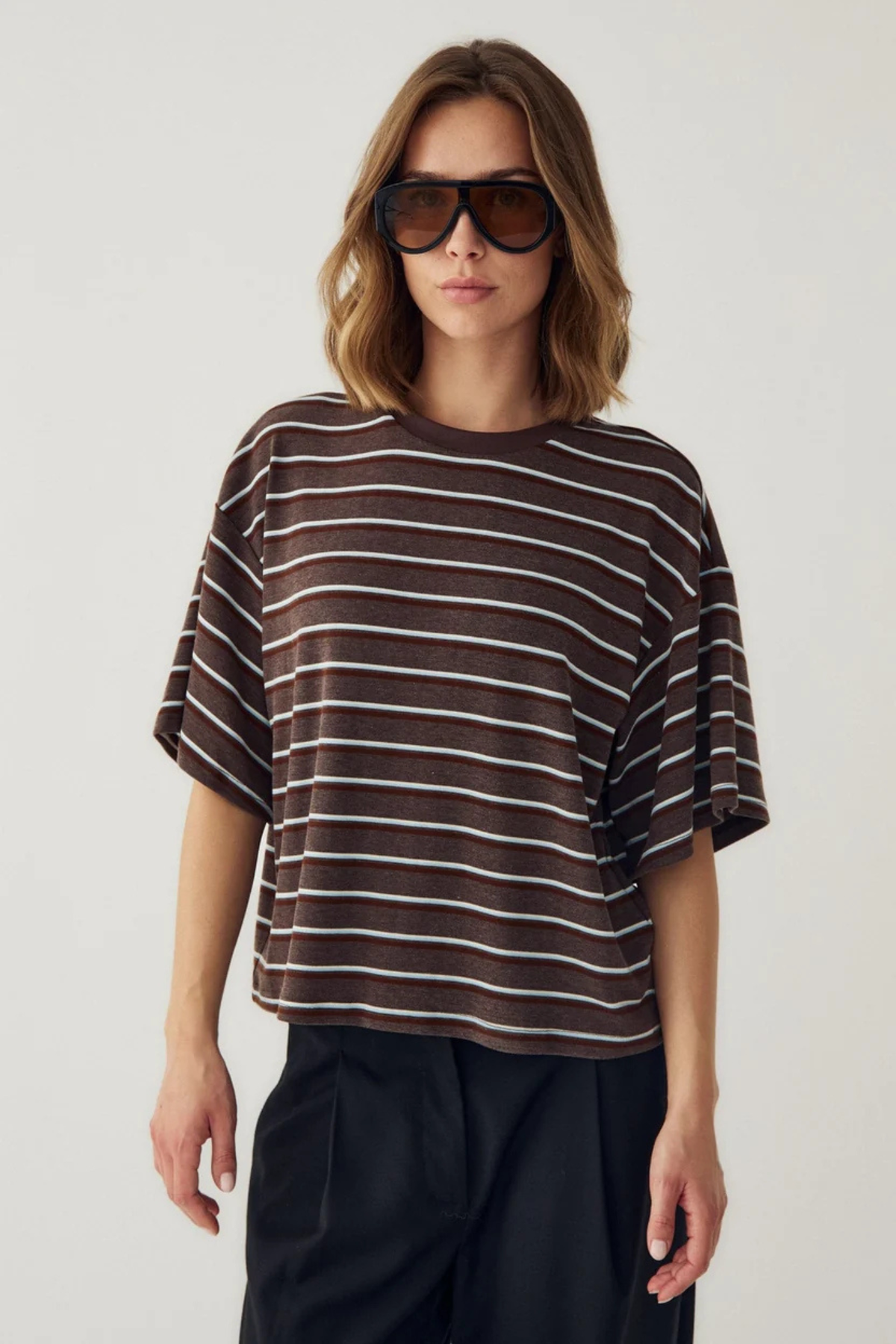 MURPHIE TOP - DALMA BLAUWE STREEP