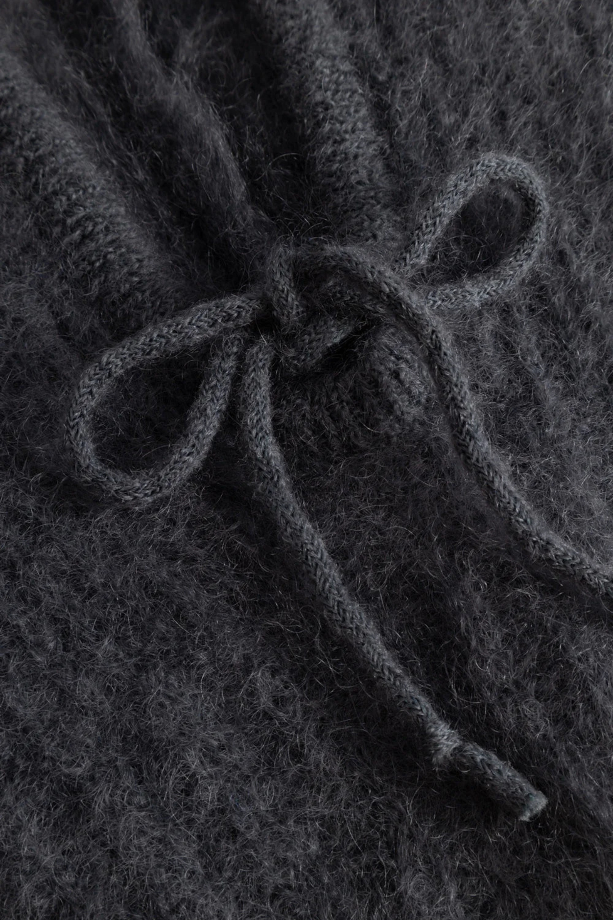 MERLE KNIT BALACLAVA BEANIE - MEDIUM GREY MELANGE