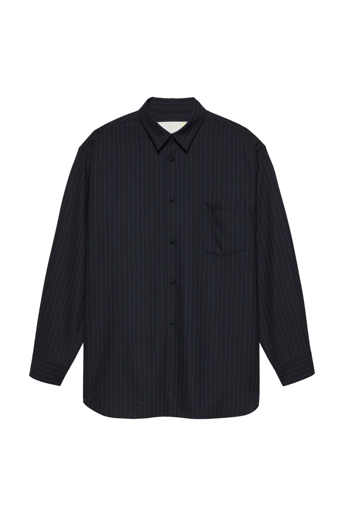 WOLLEN OVERSIZED OVERHEMD - MARINEBLAUW