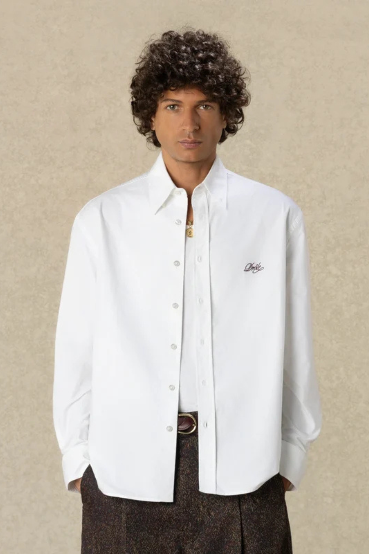 PLAIN BOXY SHIRT - WHITE