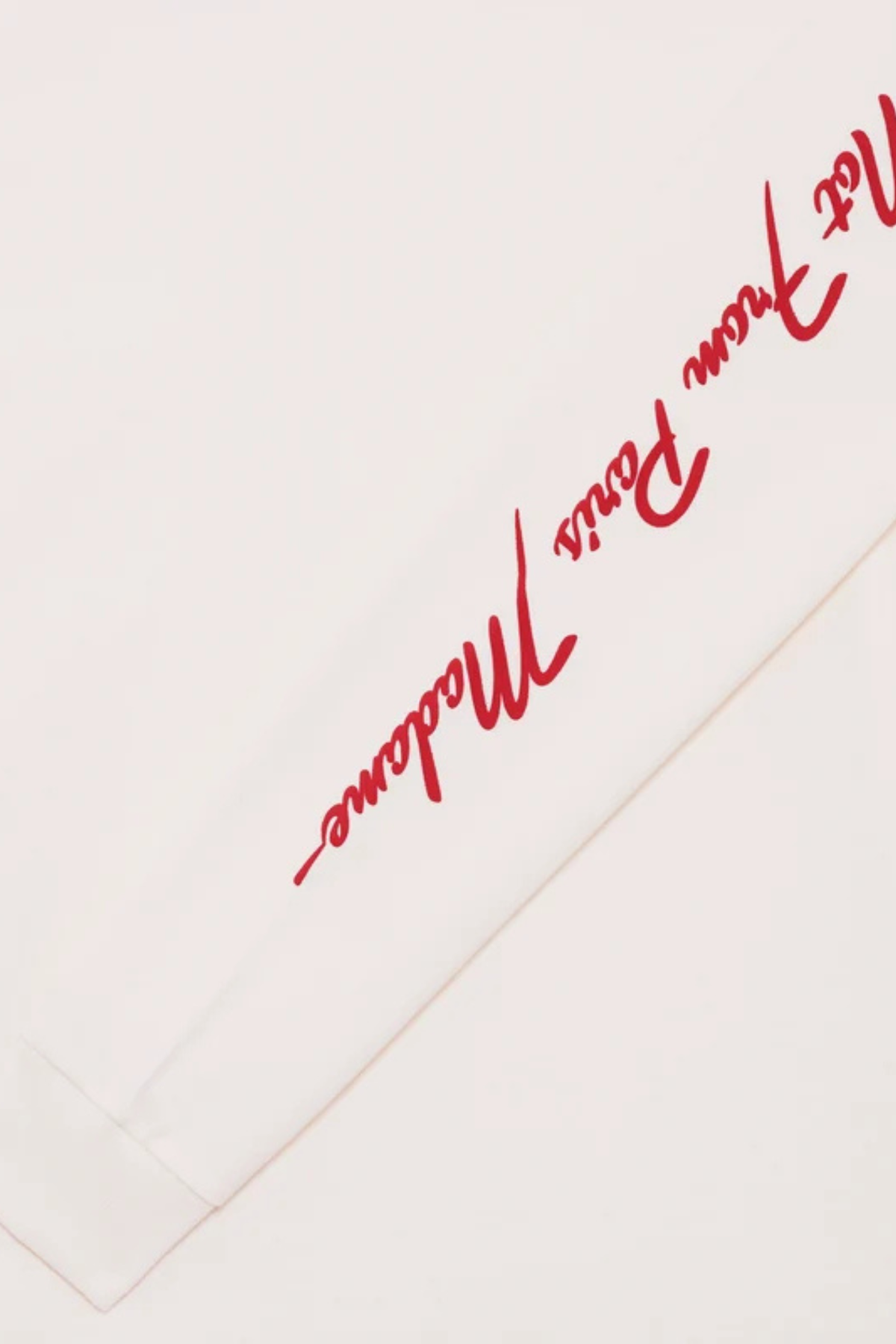 SLOGAN LONGSLEEVE T-SHIRT - BURGUNDY/OFF WHITE