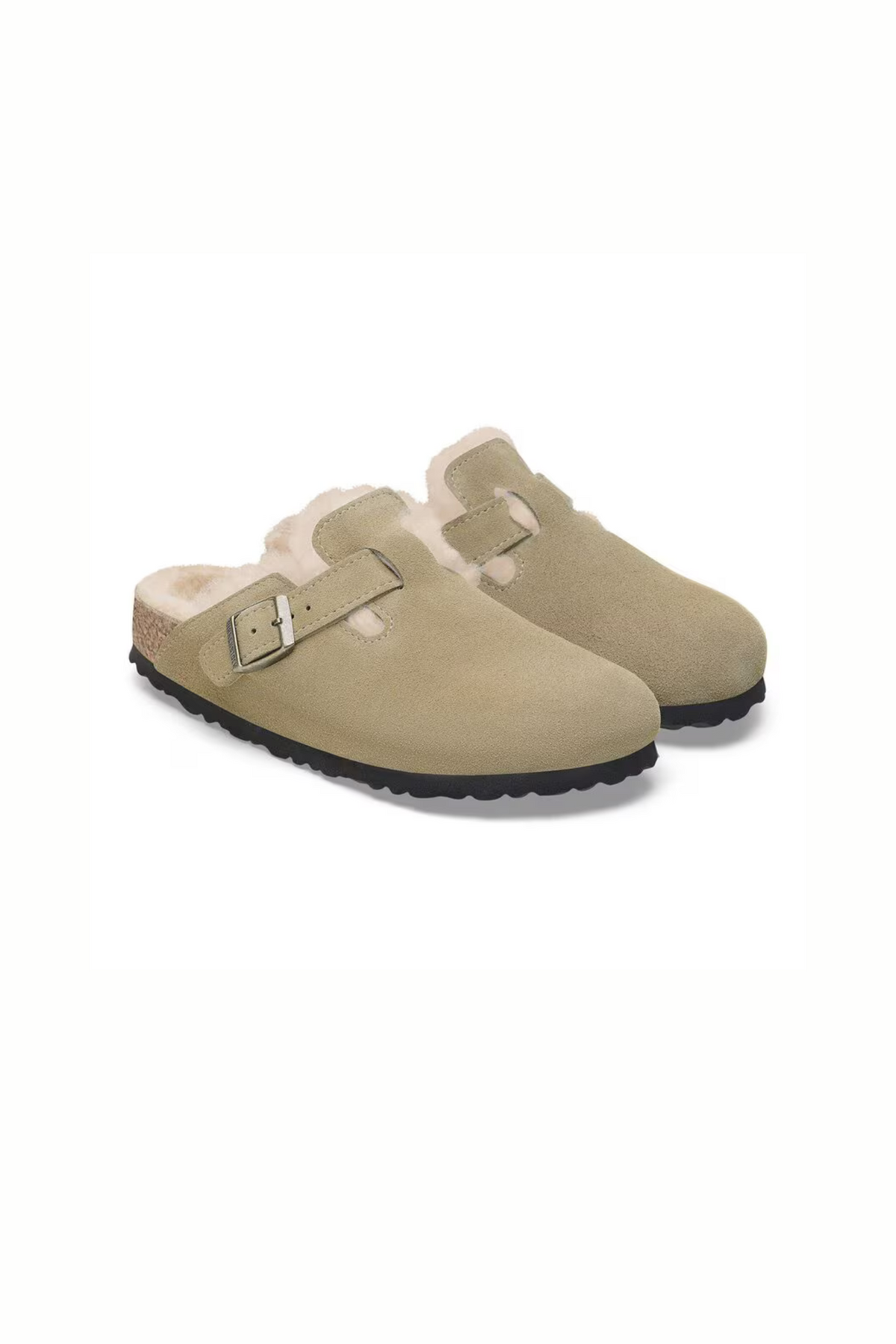BOSTON VL/SHEARLING WOMEN SANDALS - TAUPE