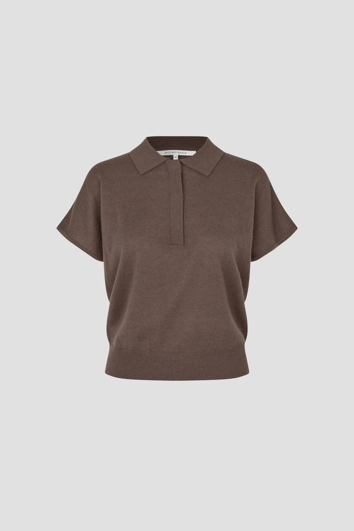 CLARO GEBREIDE POLO MET KORTE MOUWEN - CARAFE