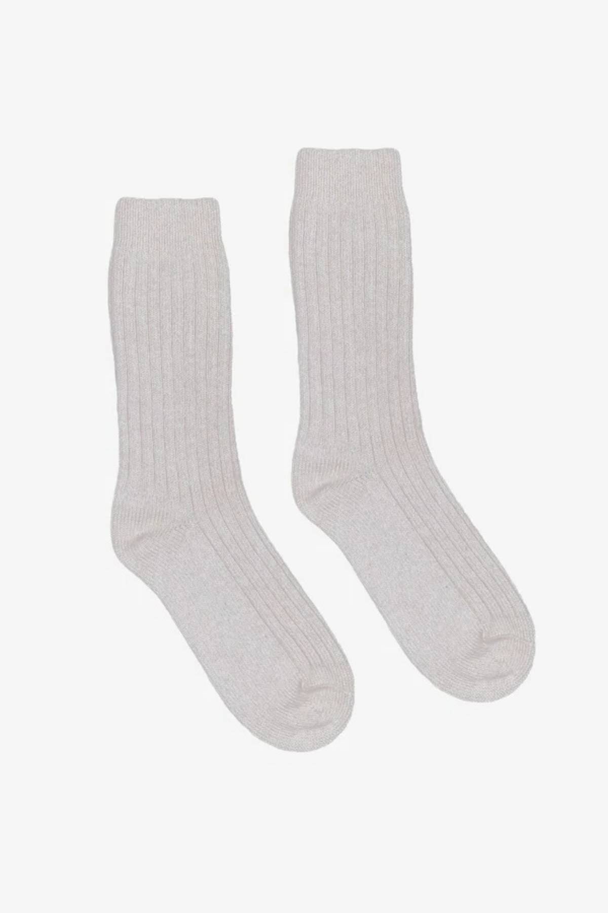 CHAUSSETTE EN MÉLANGE DE LAINE MÉRINOS - GRIS CHINÉ