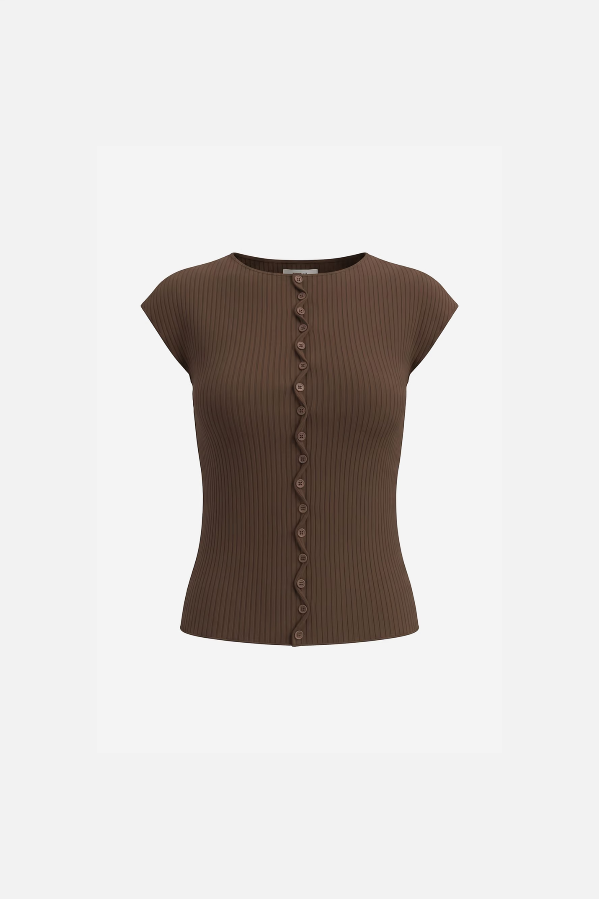 ELIN LS CARDIGAN - CHOCOLATE TORTE