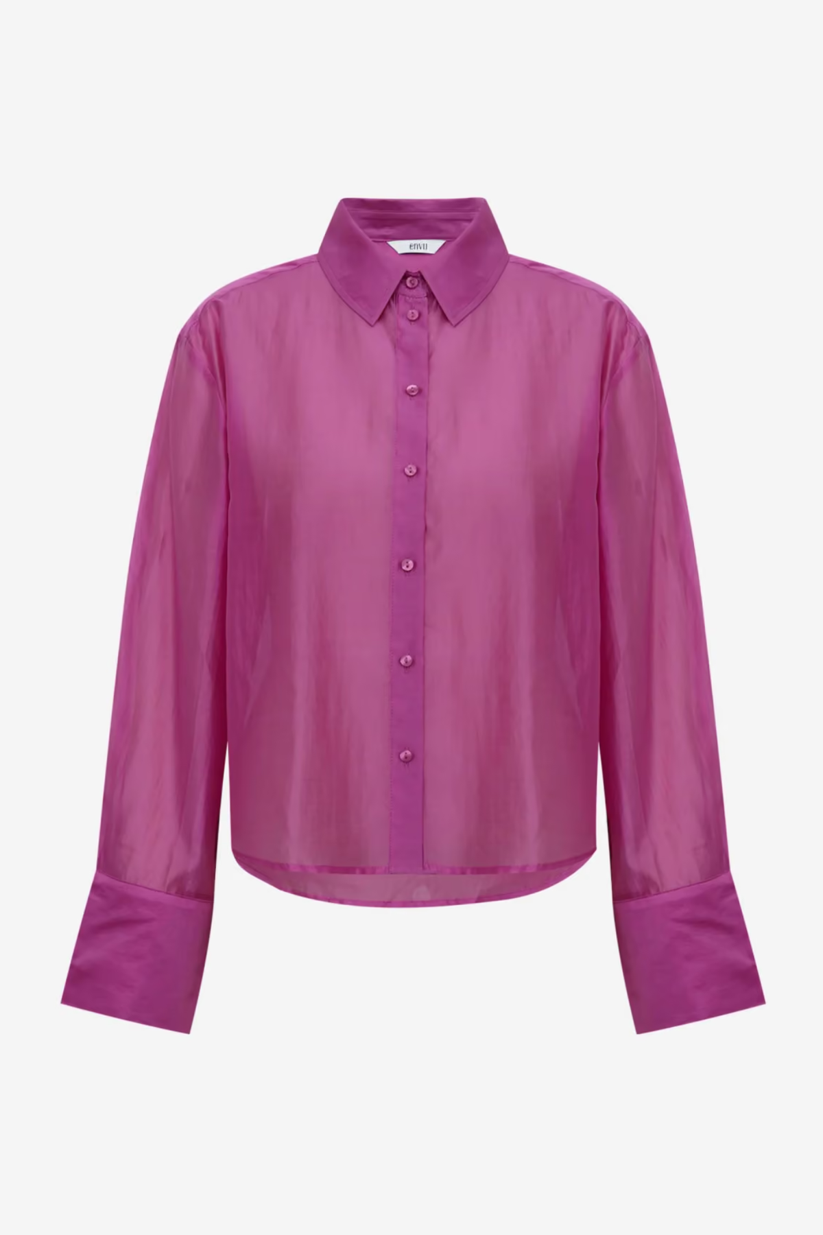 WEB LS KORT OVERHEMD - PINK CARNATION