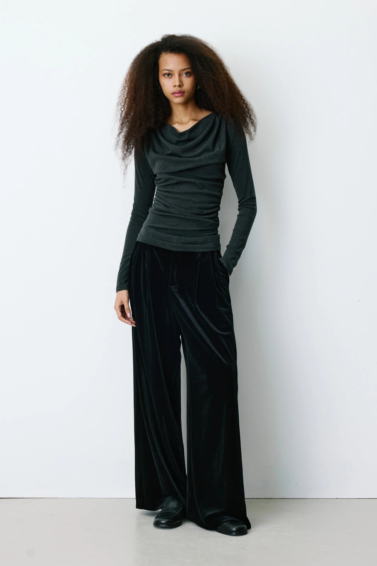 BISCOTTE TOP - ANTHRACITE