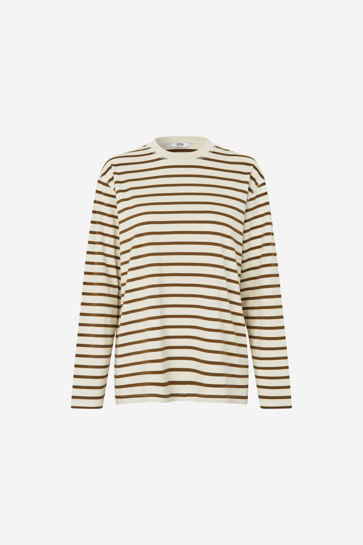 KULLA LS STRIPE T-SHIRT - OLIVE BIRCH STRIPE
