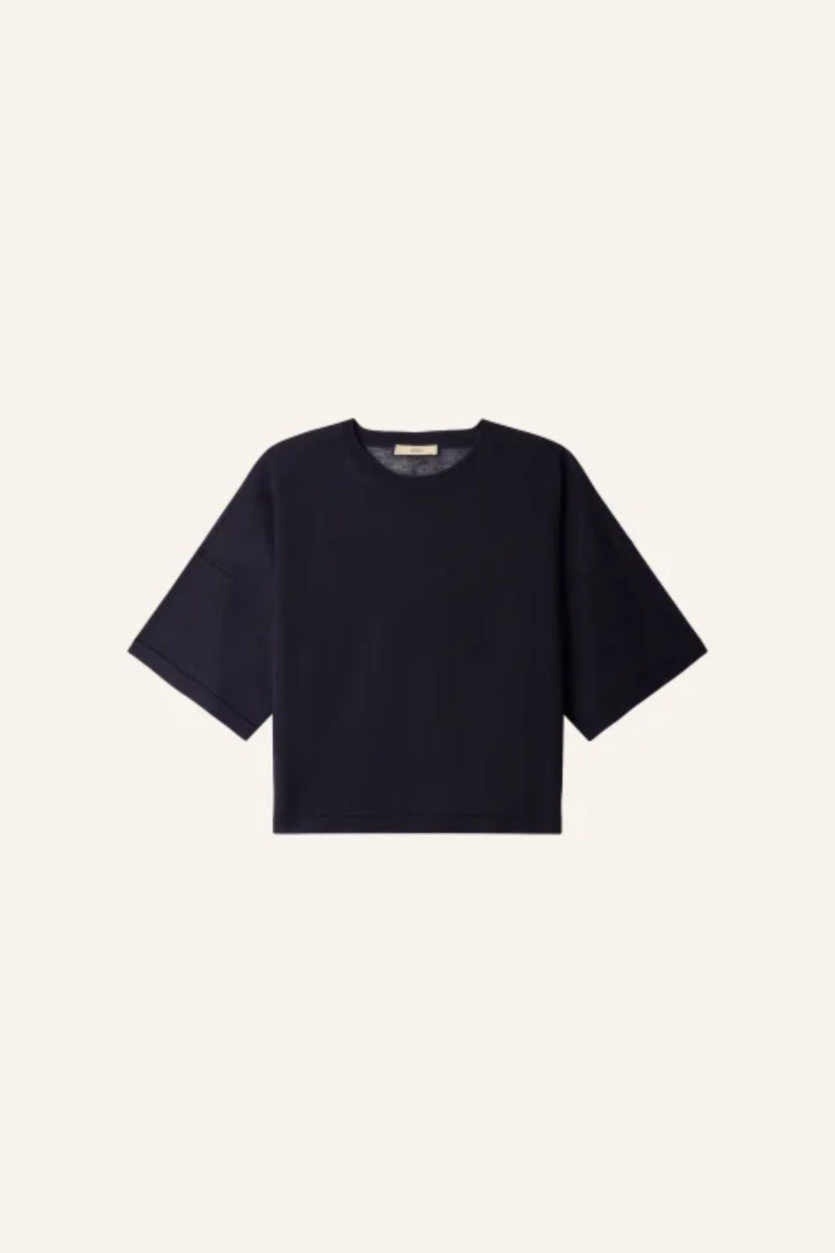 T-SHIRT EN MAILLE À MANCHES COURTES RONN - MARINE