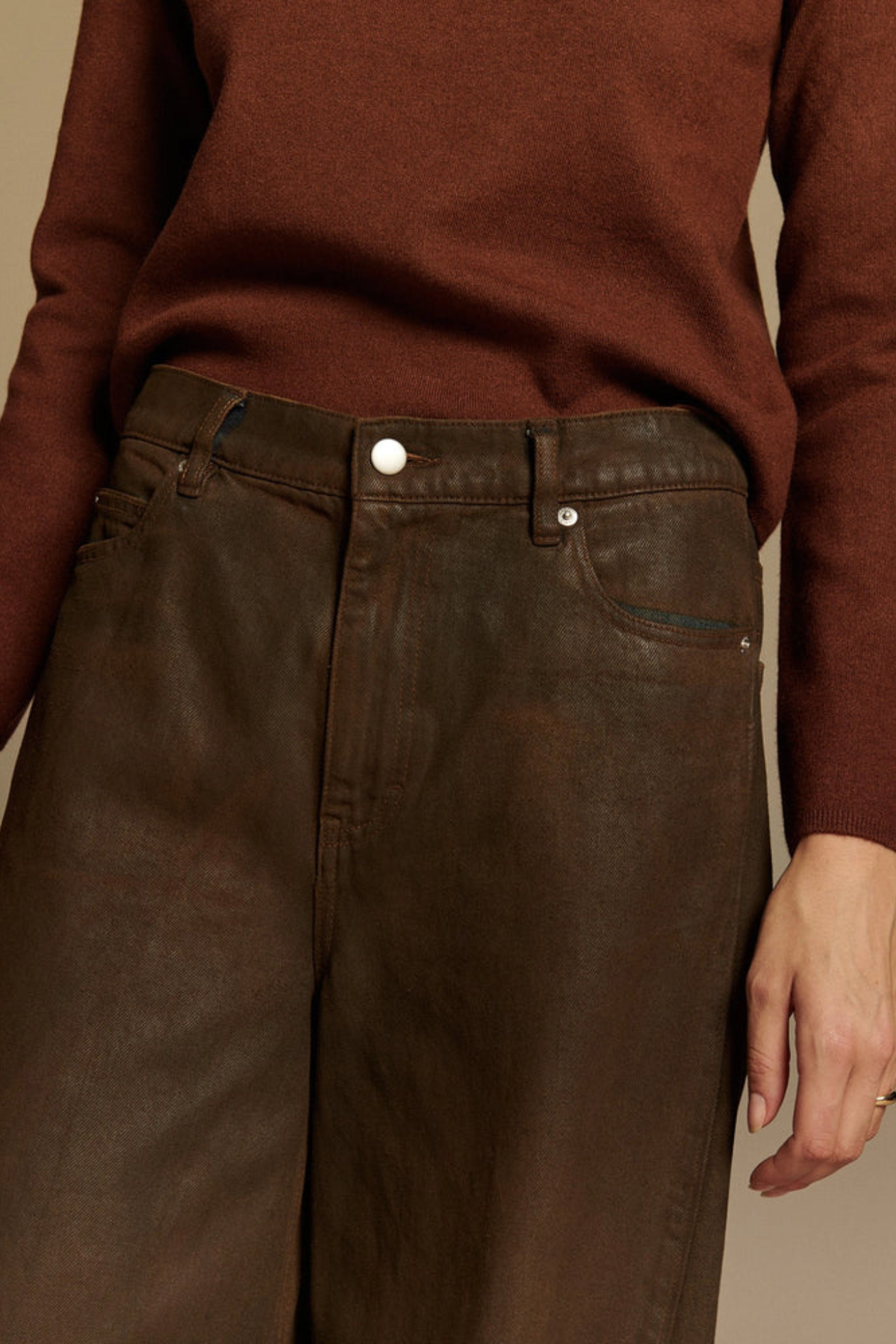 JEAN ORSON DENIM BRILLANT - MOKA