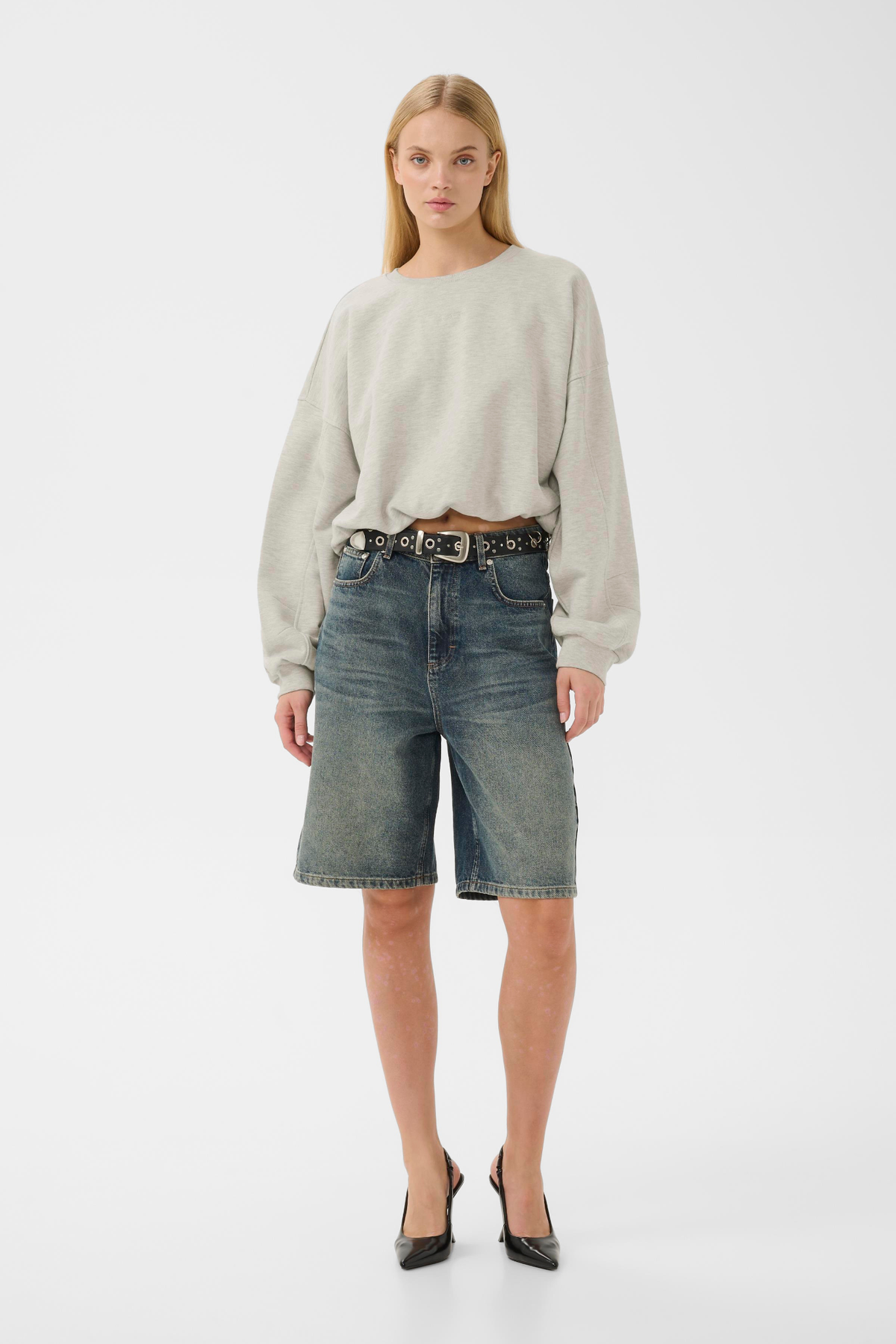 KAHLA MEL SWEATSHIRT - ULTRA LIGHT GREY
