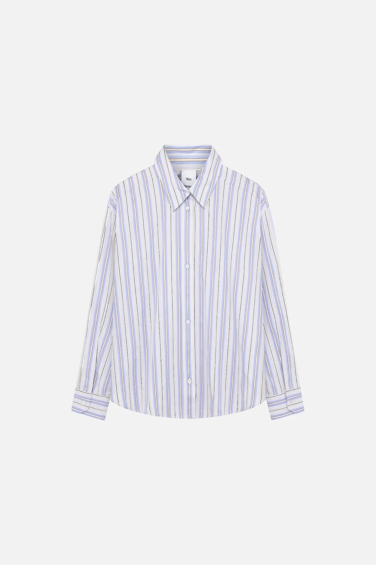 LENOA PANEL STRIPE OVERHEMD - MICRO SHIP GREY COMB