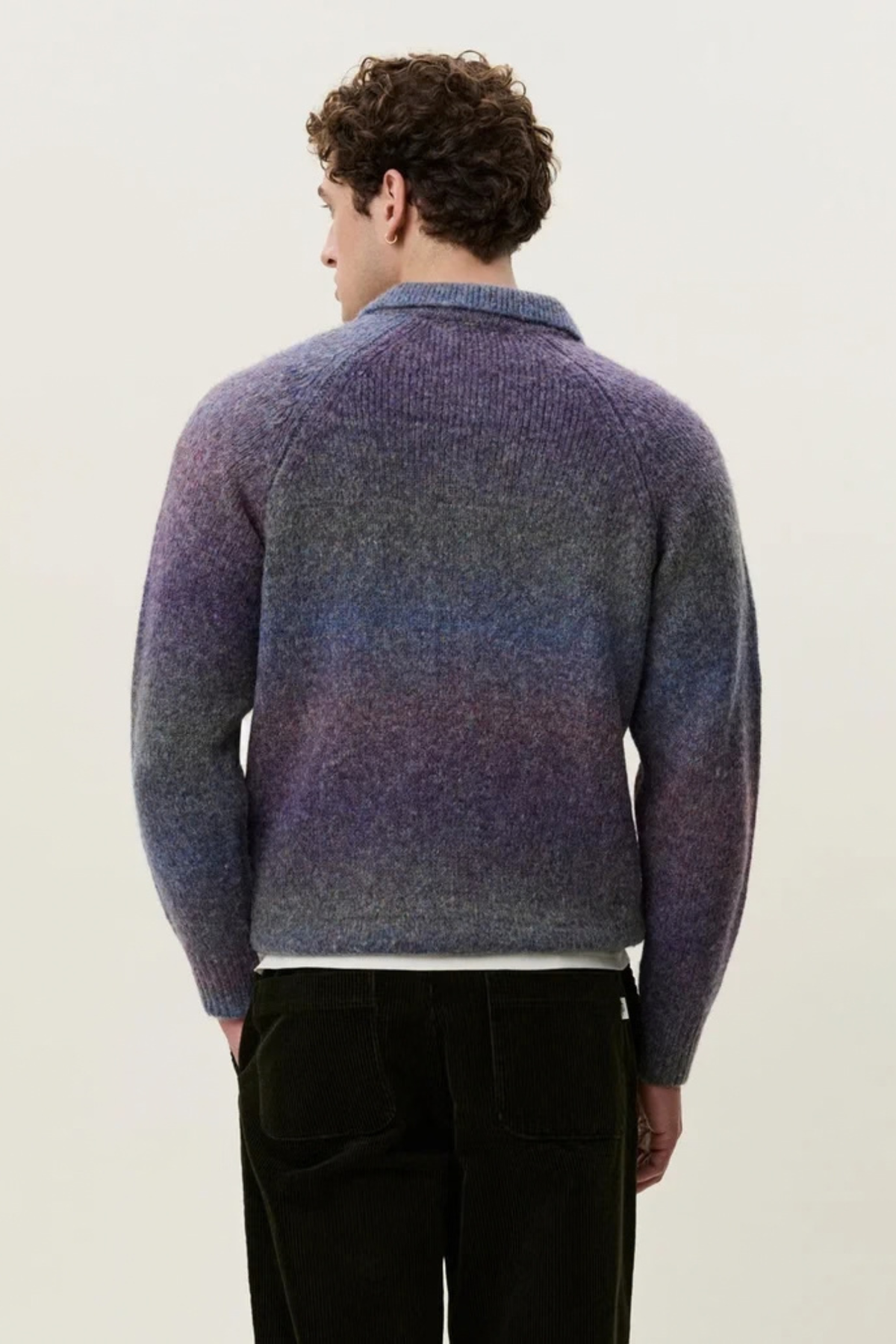 POLO EN MAILLE DÉGRADÉ - VIOLET PRUNE ÉPICÉ
