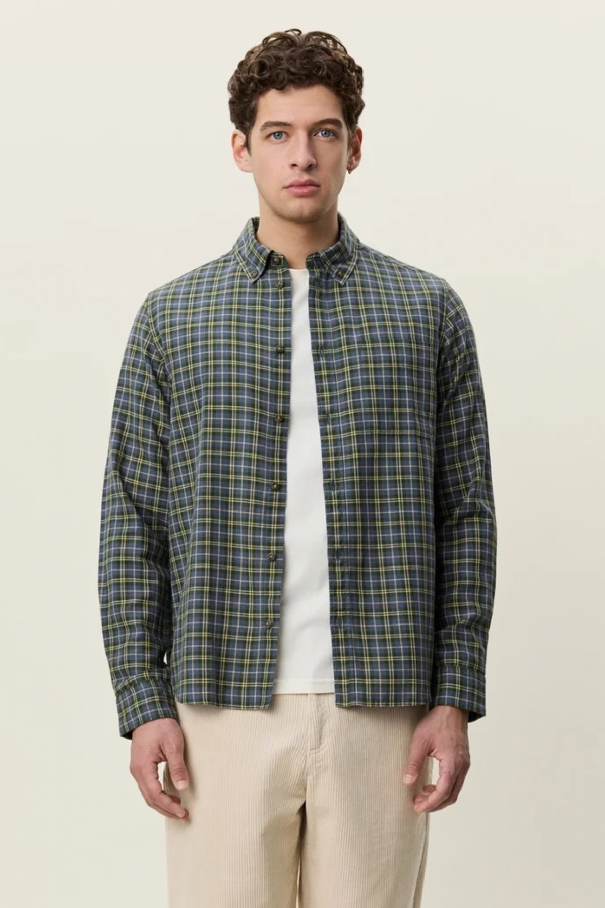 SOFT CHECK SHIRT - INDIA INK BLUE