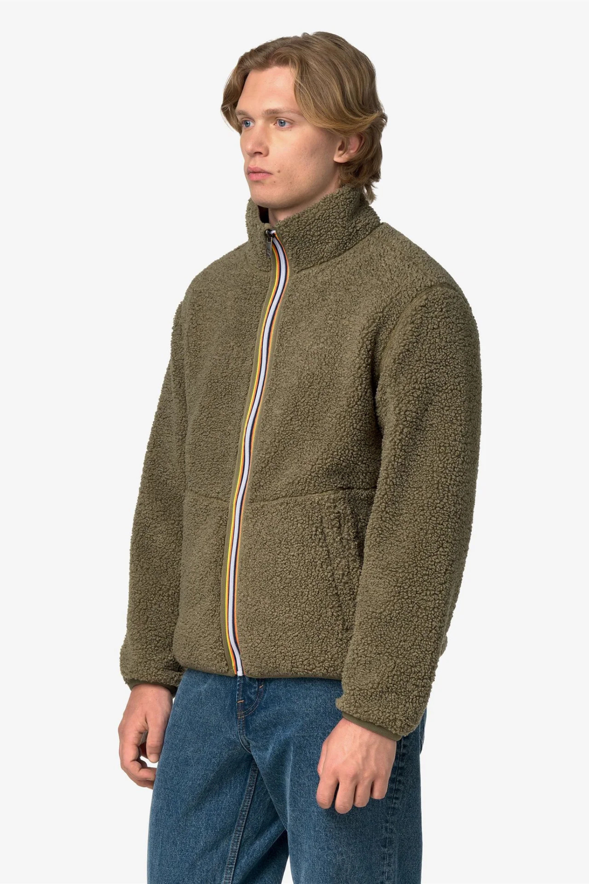 POLAIRE DOUBLE PASCAL SHERPA - VERT BALSAM / GRIS CENDRE