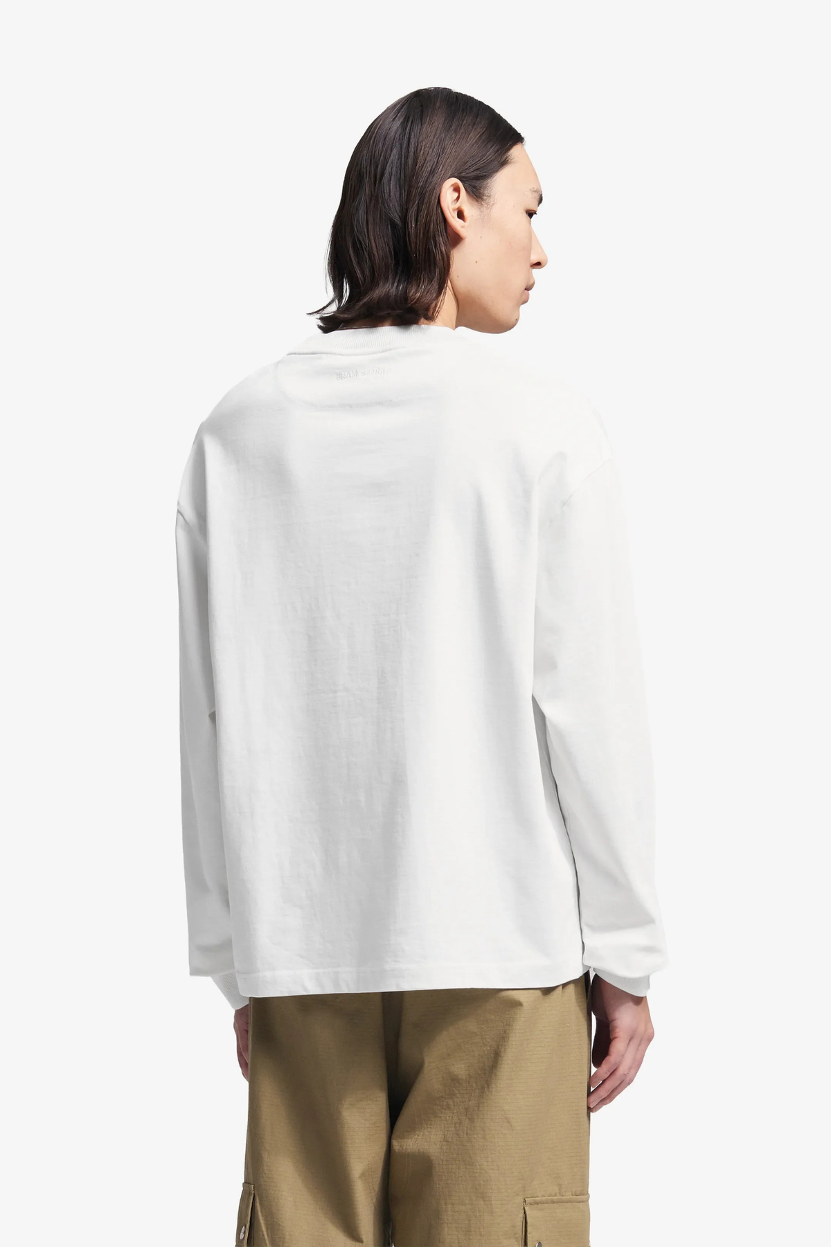 DISTRESSED SCRIPT LOGO LONGSLEEVE - OFF WHITE