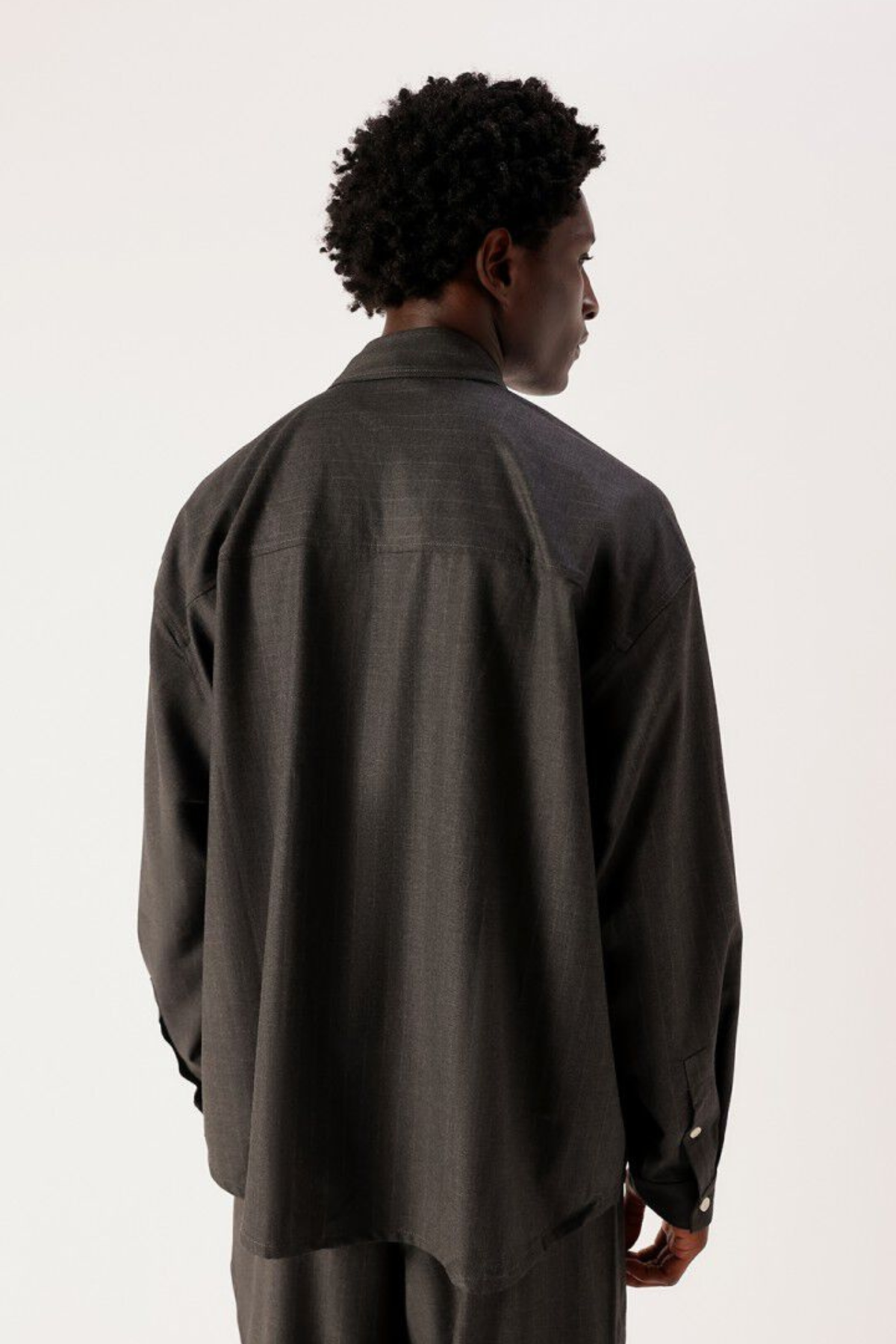 ORZY SHIRT MEN - CHARCOAL STRIPES MELANGE