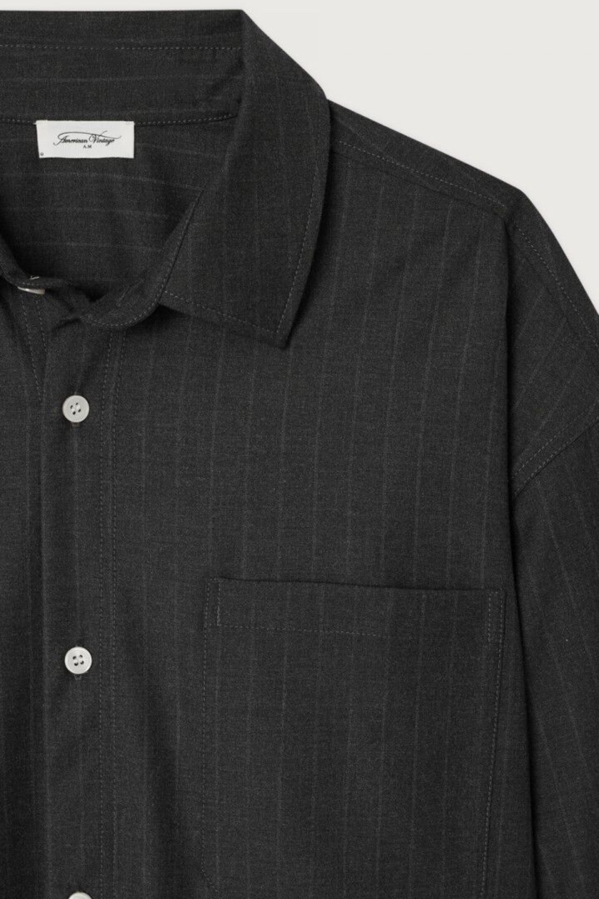 ORZY SHIRT MEN - CHARCOAL STRIPES MELANGE