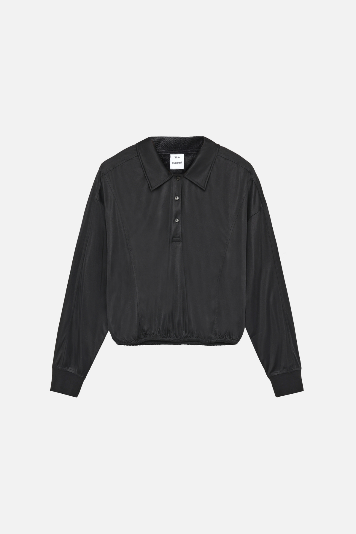 BRYN POLO SWEATER - BLACK