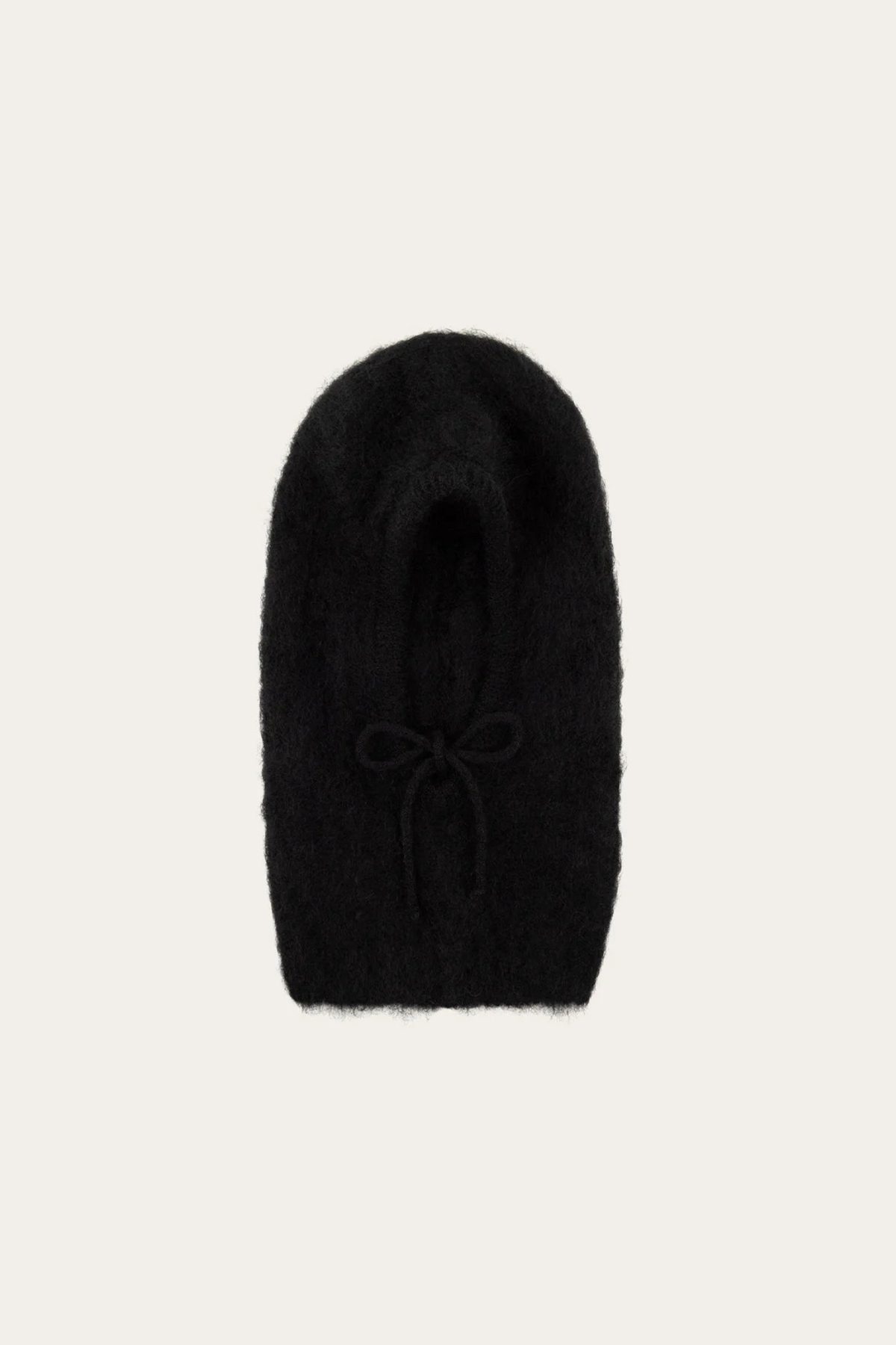 BONNET CAGOULE EN MAILLE MERLE - NOIR