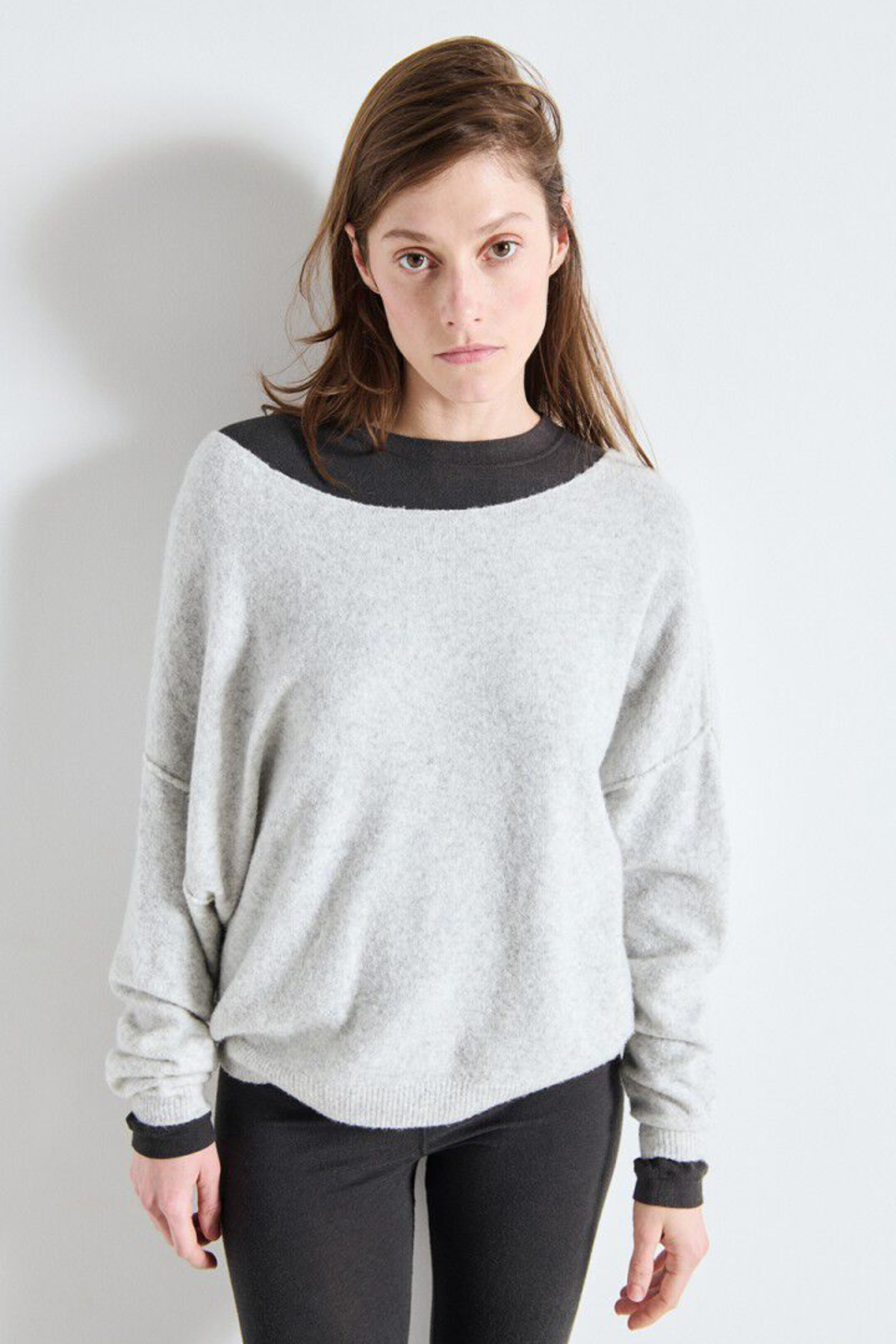 PULL DAMSVILLE - GRIS CHINÉ