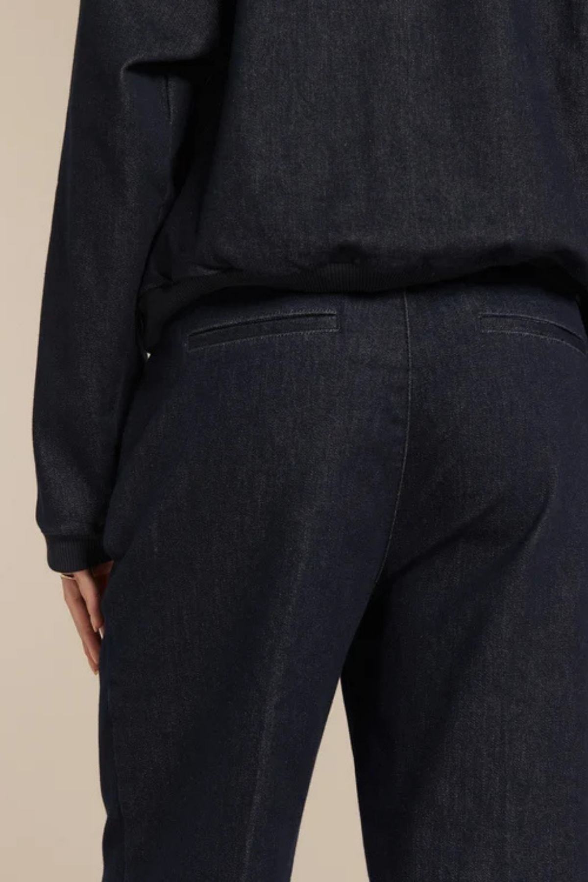 PANTALON EN LAINE NAPA LONG DENUM - ANTIQUE NIGHT