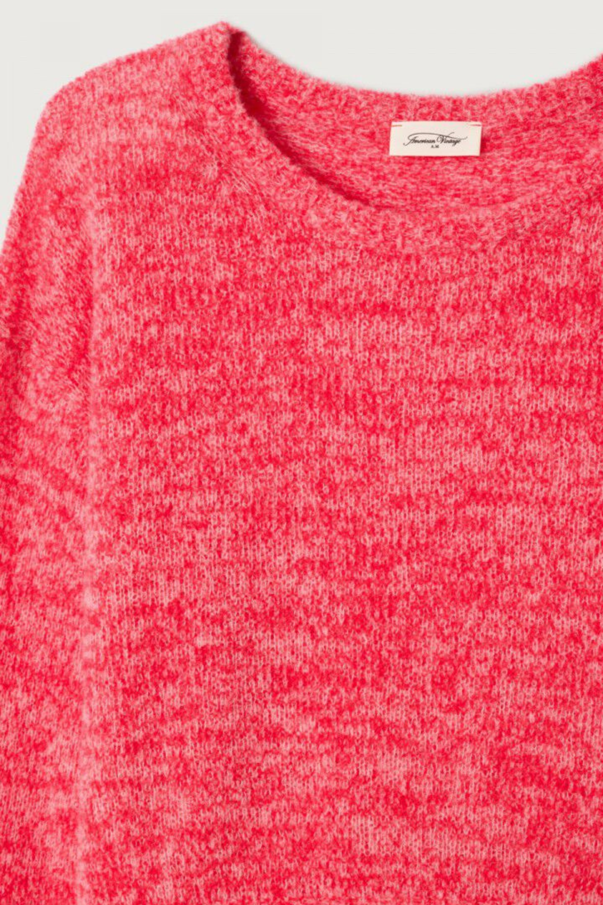 NUGGY SWEATER WOMEN - FLUORESCENT STRAWBERRY MELANGE