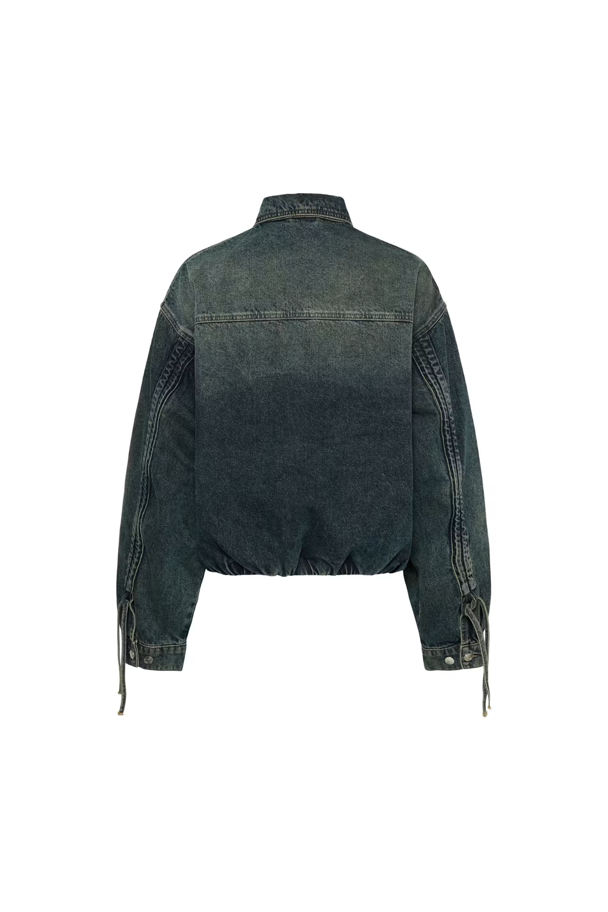 SUSARA SHIRTJACK - BLAUW/GROENE WASING