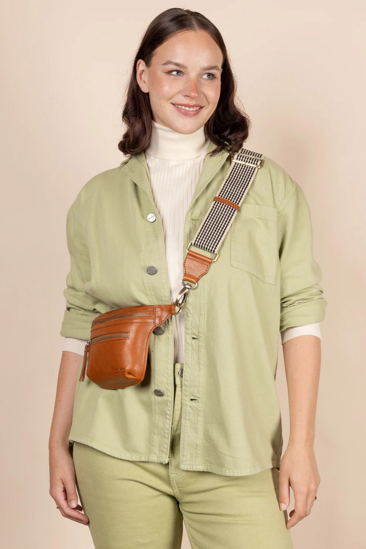 BECK'S BUM BAG - COGNAC STROMBOLI LEATHER