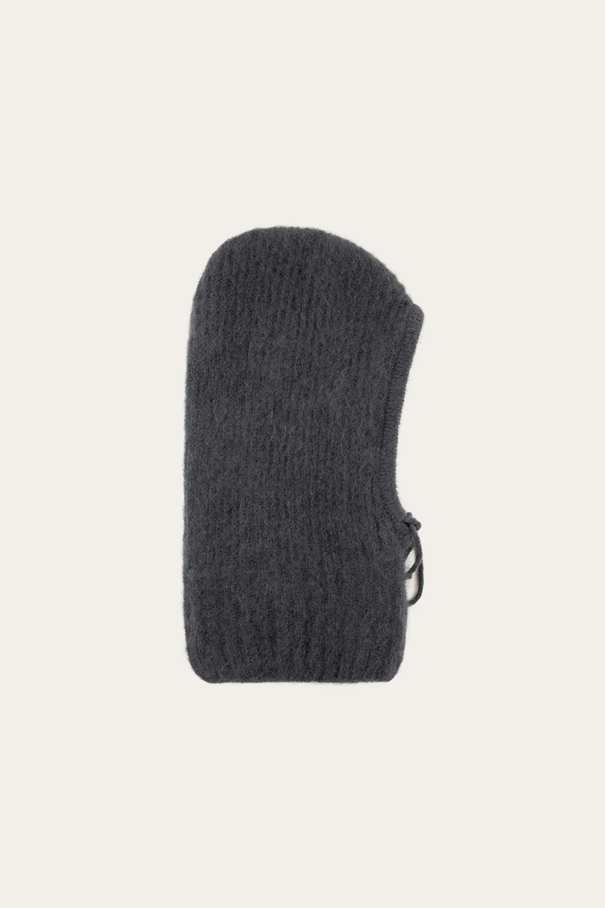 MERLE KNIT BALACLAVA BEANIE - MEDIUM GREY MELANGE