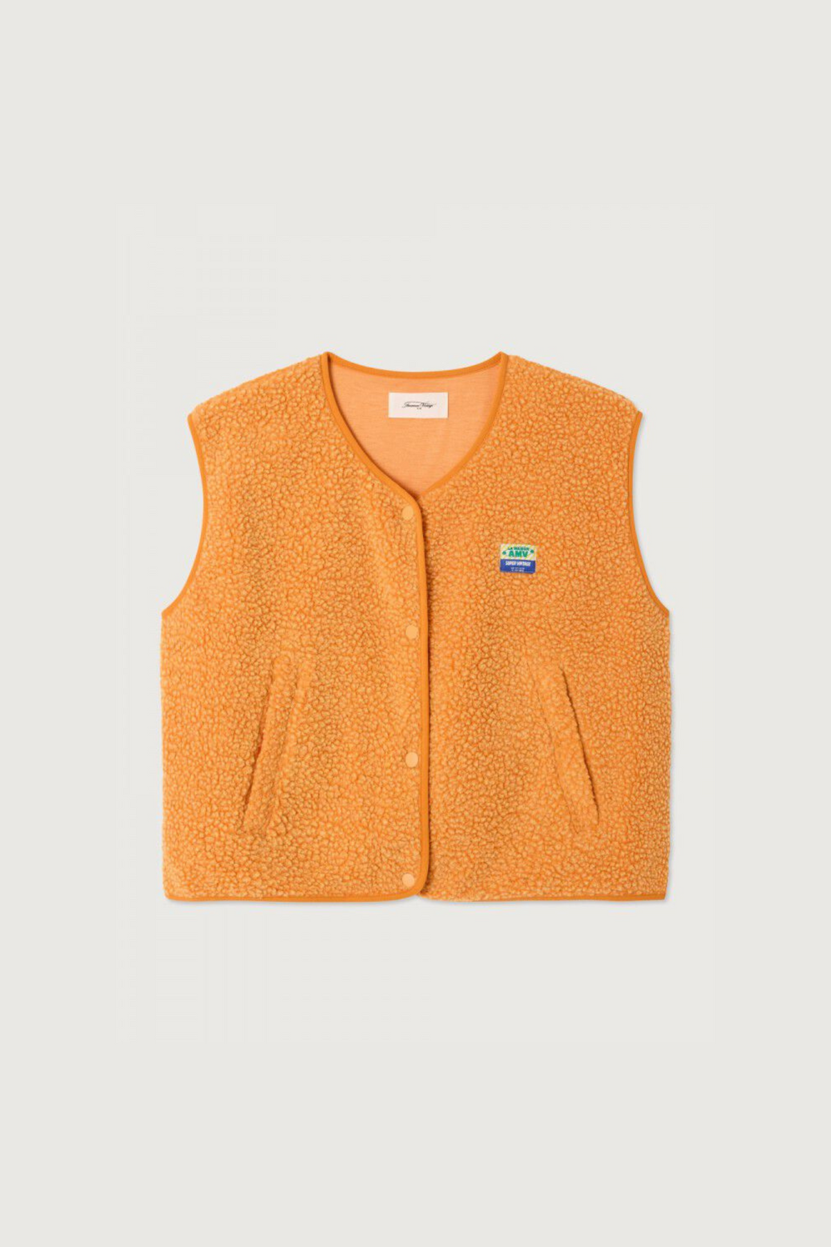 HOKTOWN SLEEVELEES JACKET - NECTARINE