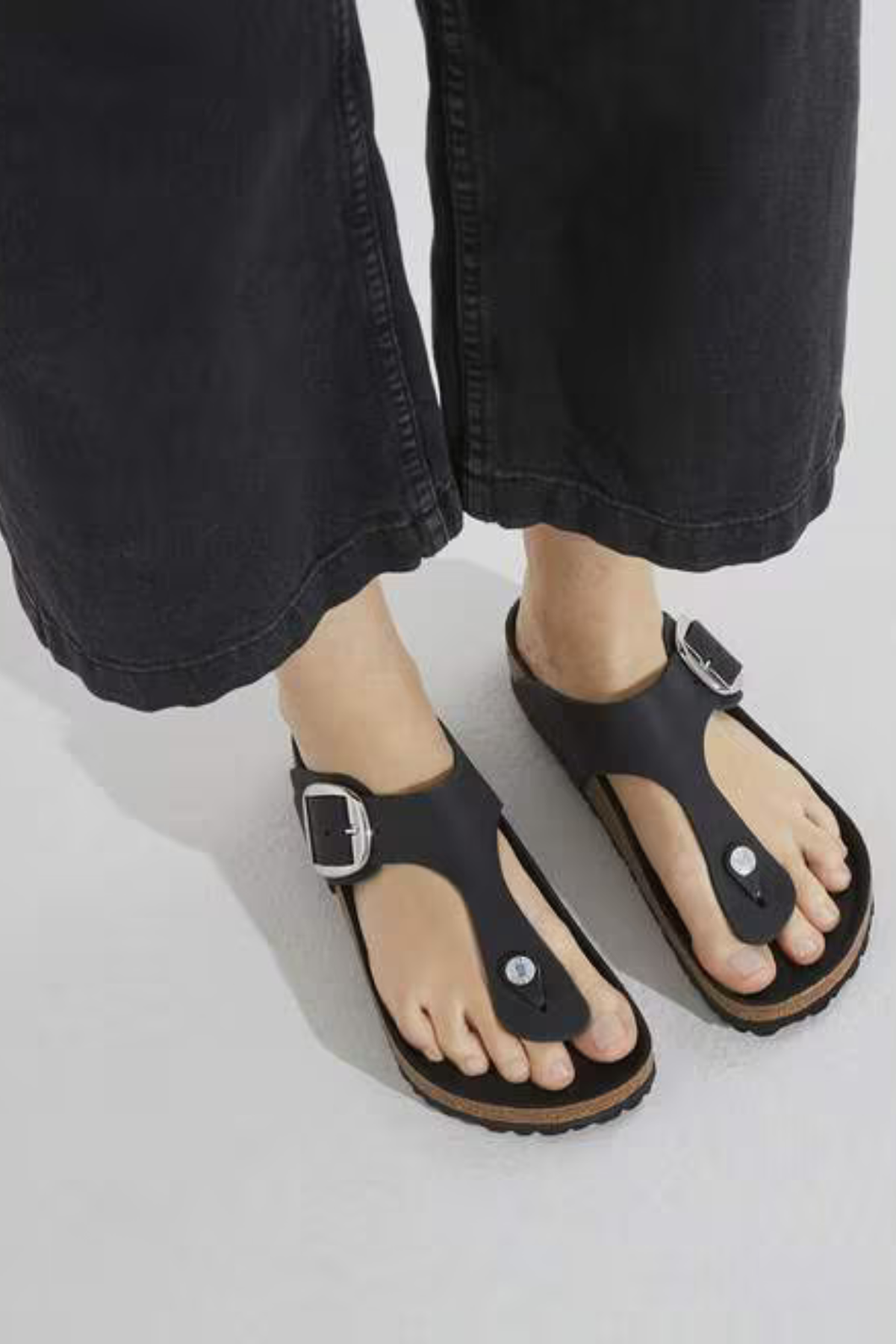 GIZEH BIG BUCKLE DAMES SANDALEN - ZWART
