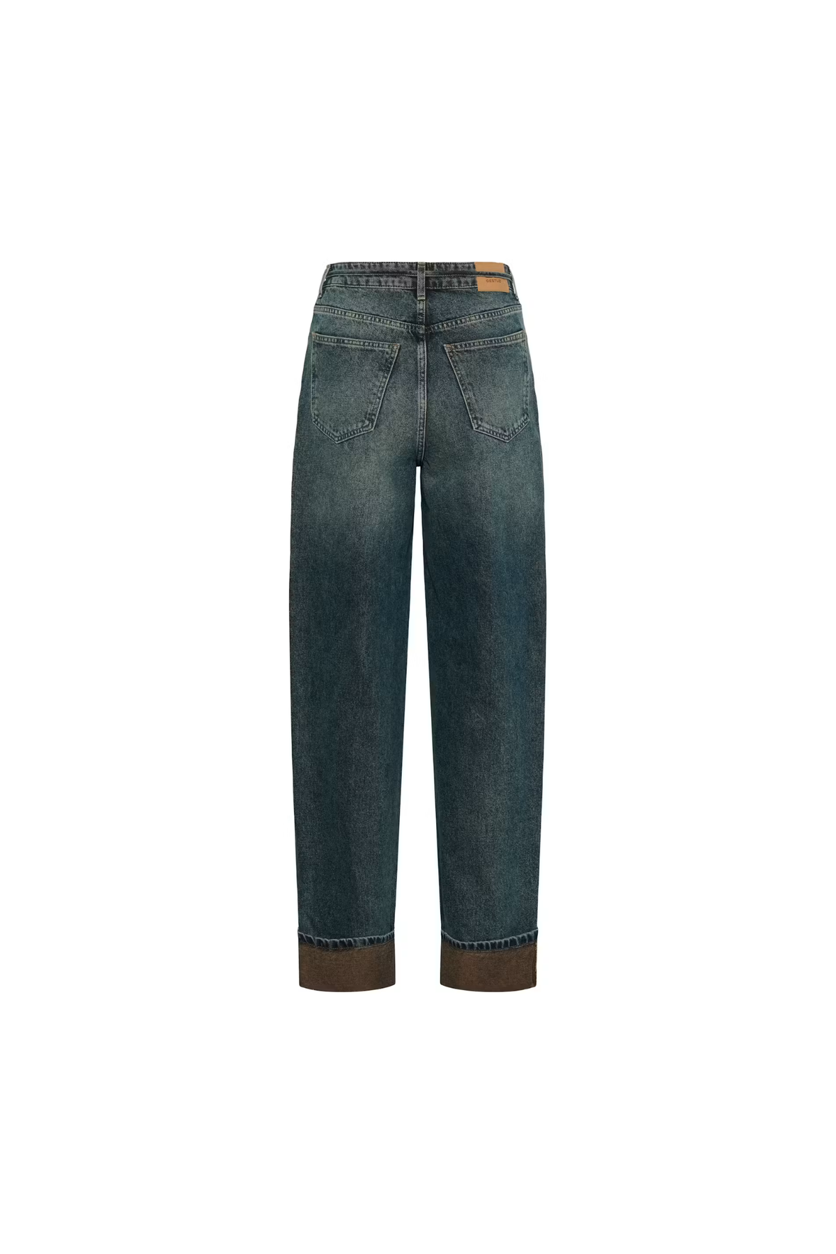 SUSARA HW BARREL JEANS - BLAUW/GROENE WASING