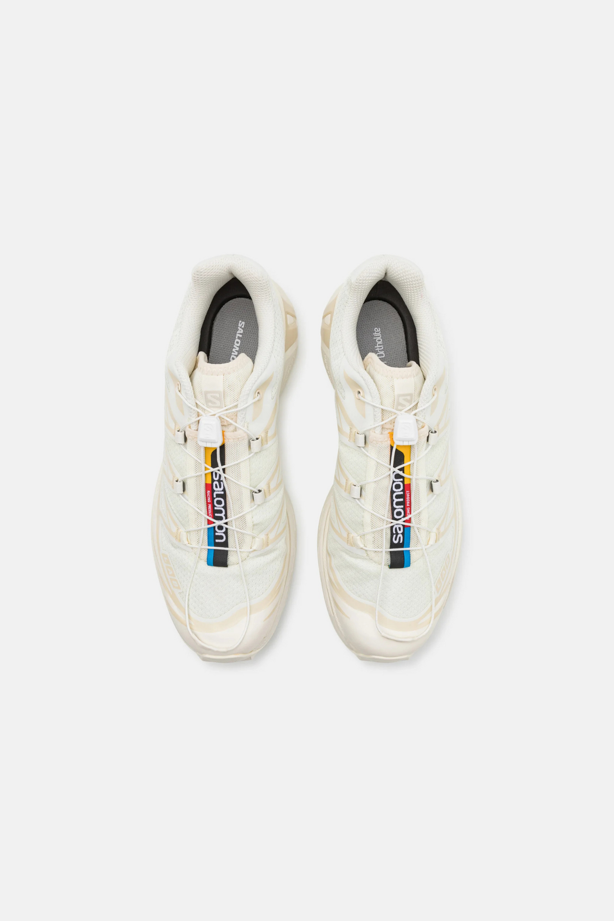 SALOMON XT-6 SNEAKERS MEN - VANILLA ICE/VANILLA ICE/ALMOND MILK. Front view