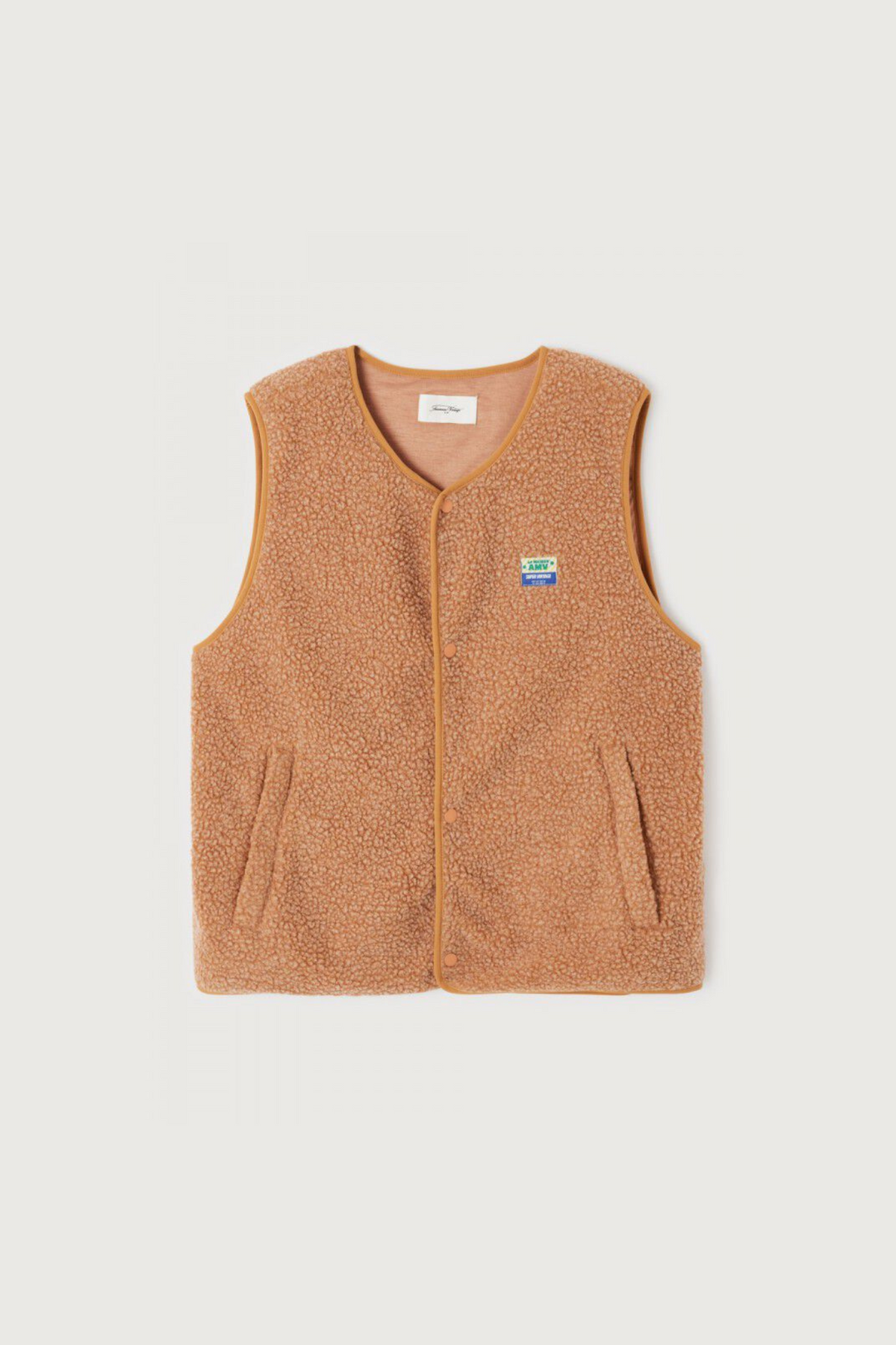 American Vintage hoktown jacket in hazel melange. Front flatlay view