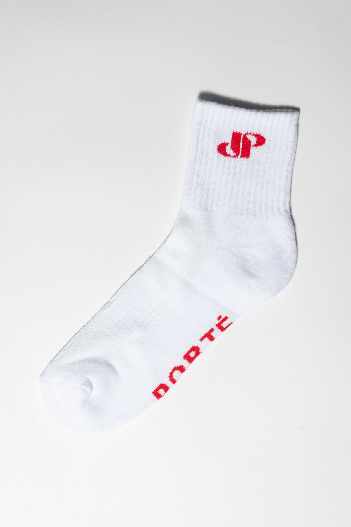 CHAUSSETTES À LOGO PORTÉ - BLANC/ROUGE