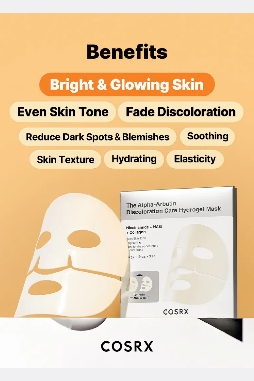 ARBUTINE VERHELDEREND HYDROGEL MASKER ( 1 STUK )